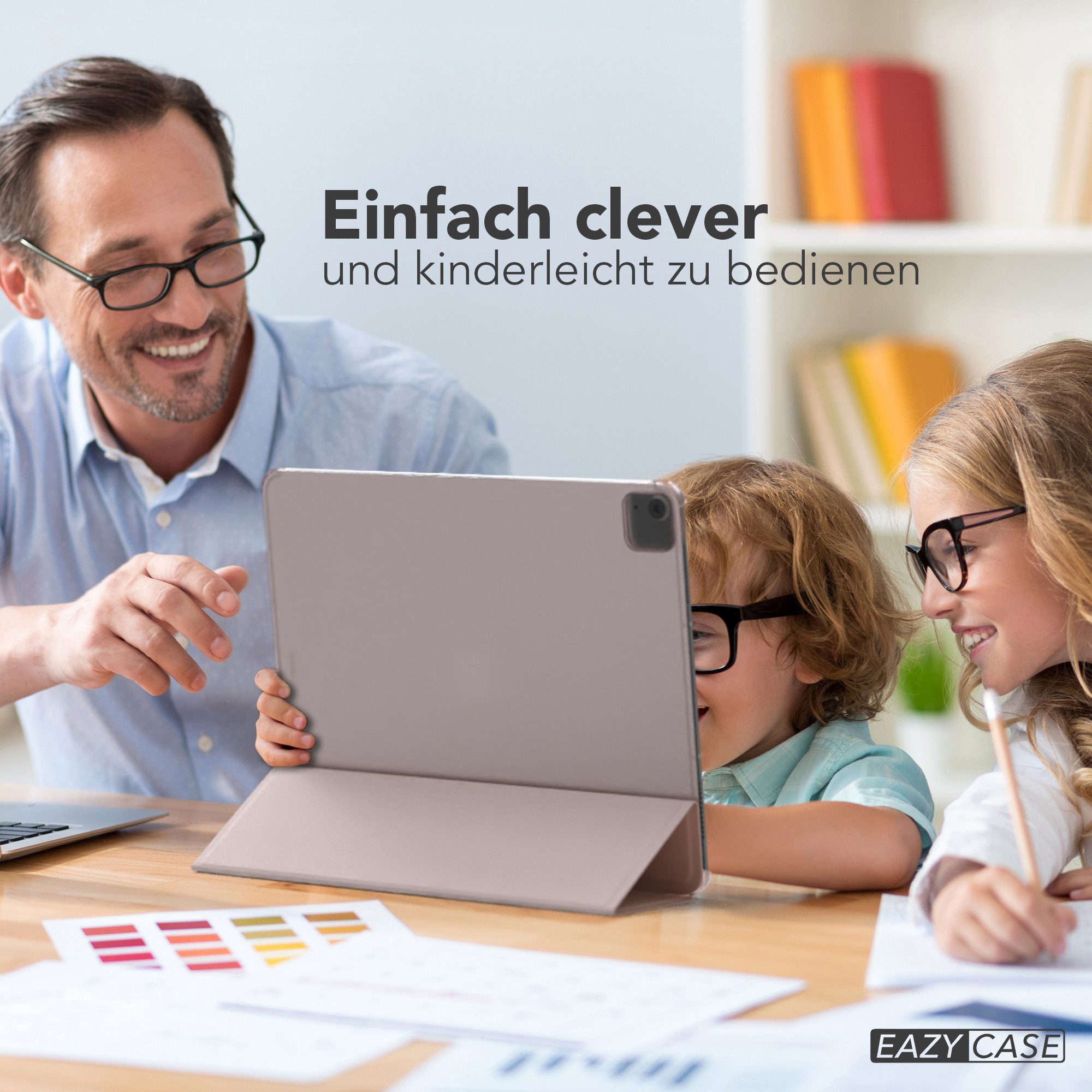 EAZY CASE Tablet-Hülle Smartcase für Apple iPad Air 13 (2026) 13 Zoll, Tabletschutz Tabletcase kratzfeste Schutzabdeckung Flip Etui Rosé Gold