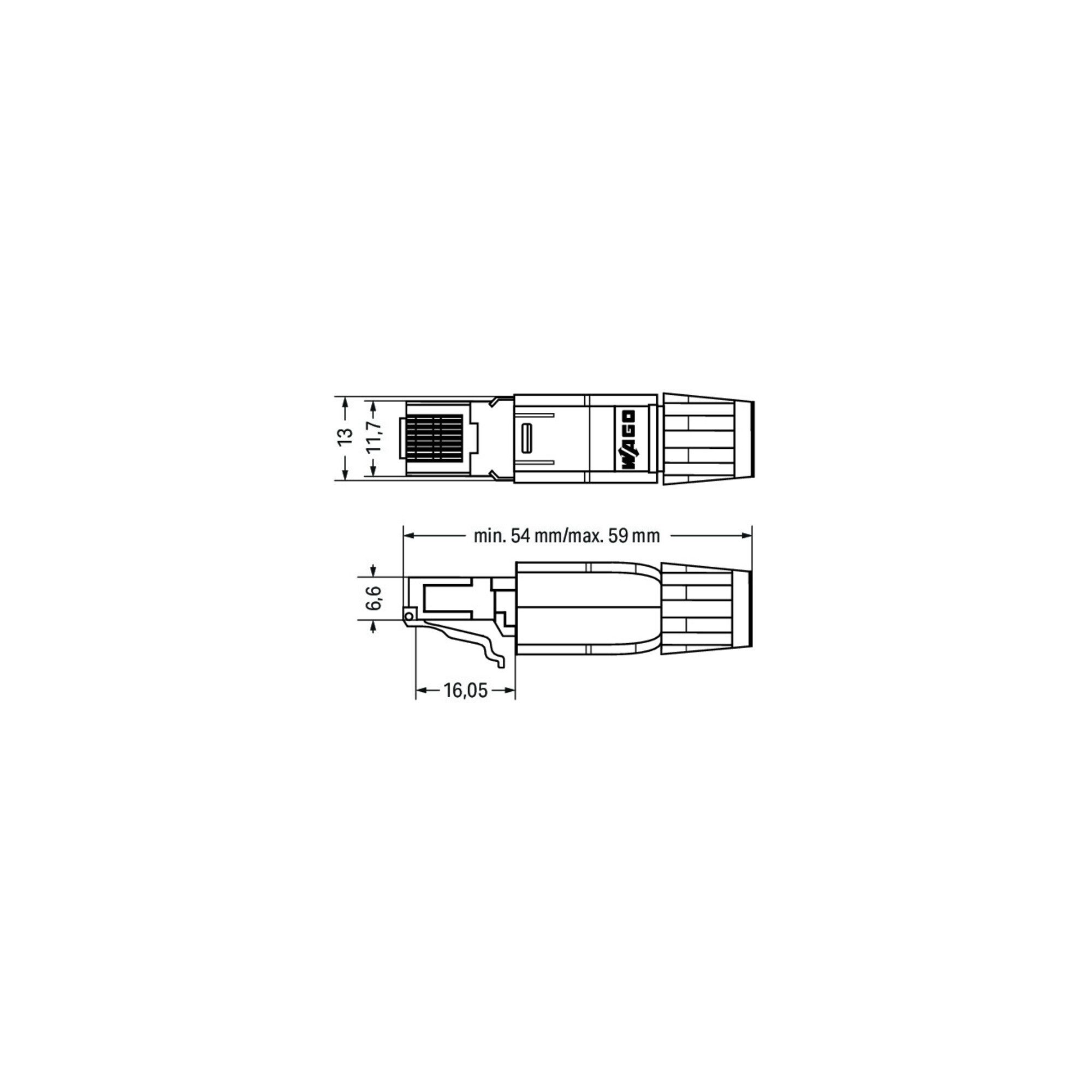 WAGO Steckdose WAGO GmbH& Co. KG Ethernet-Stecker RJ45 IP20 750-975