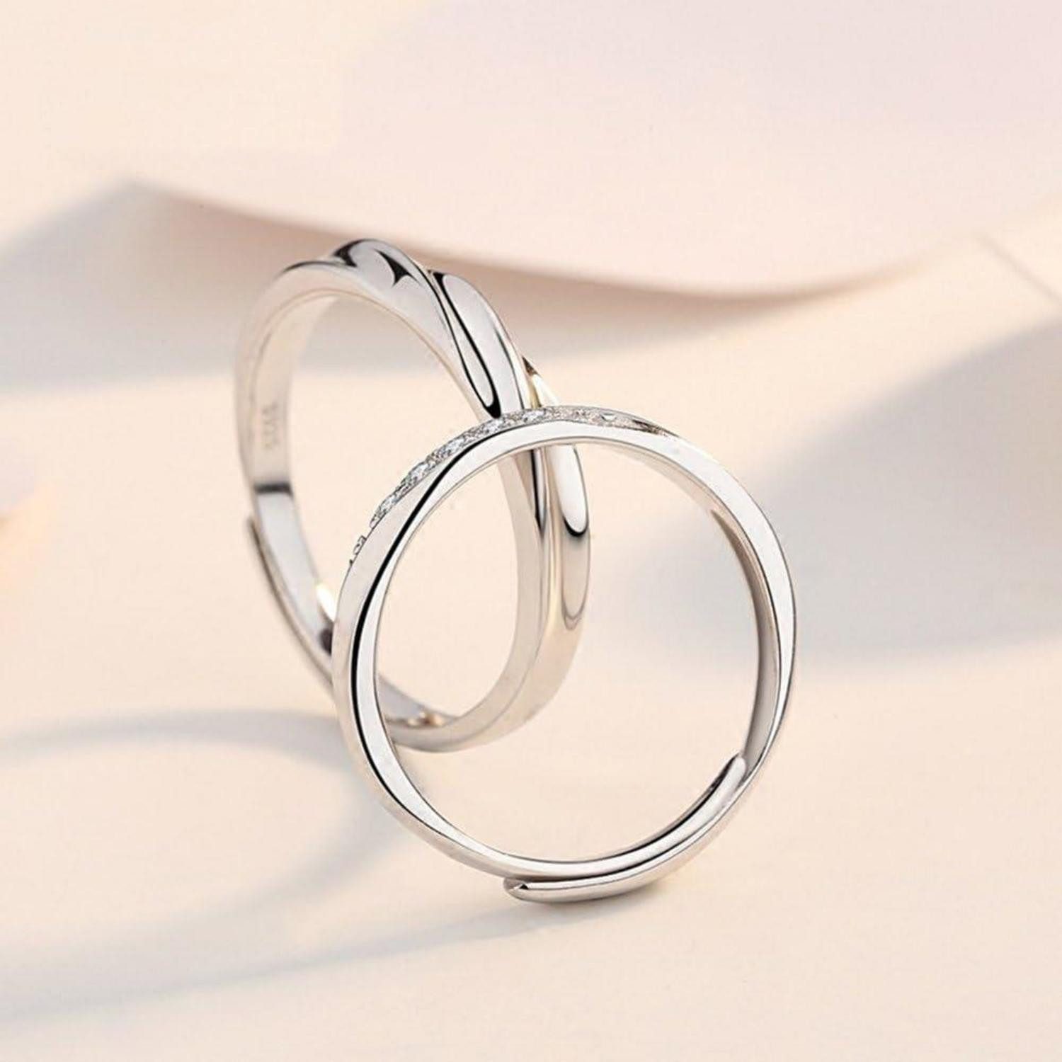 LuxusKollektion Partnerring Trauringe Damen Herren 925 Silber Silber - Damen & Herren Ringe