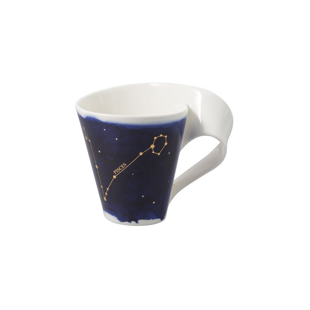 Villeroy & Boch Tasse NewWave Stars Becher Fische, 300 ml, Blau/Weiß, Porzellan