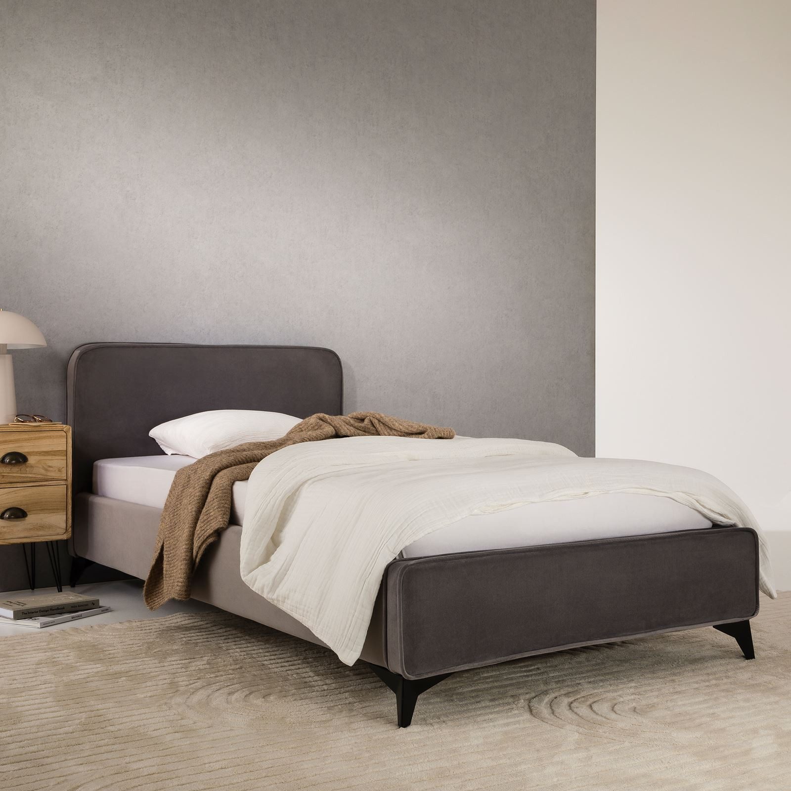 IDIMEX Polsterbett LAVORO, Bett 90x200 cm mit Lattenrost und weichem Stoffb günstig online kaufen