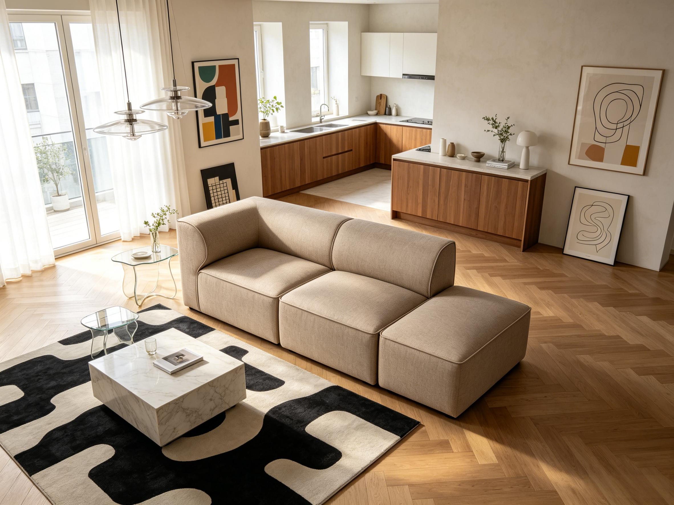 WILLIAMSPACE Ecksofa Tatyana Modulares Sofa Massivholz – ideal für kleine & große Räume