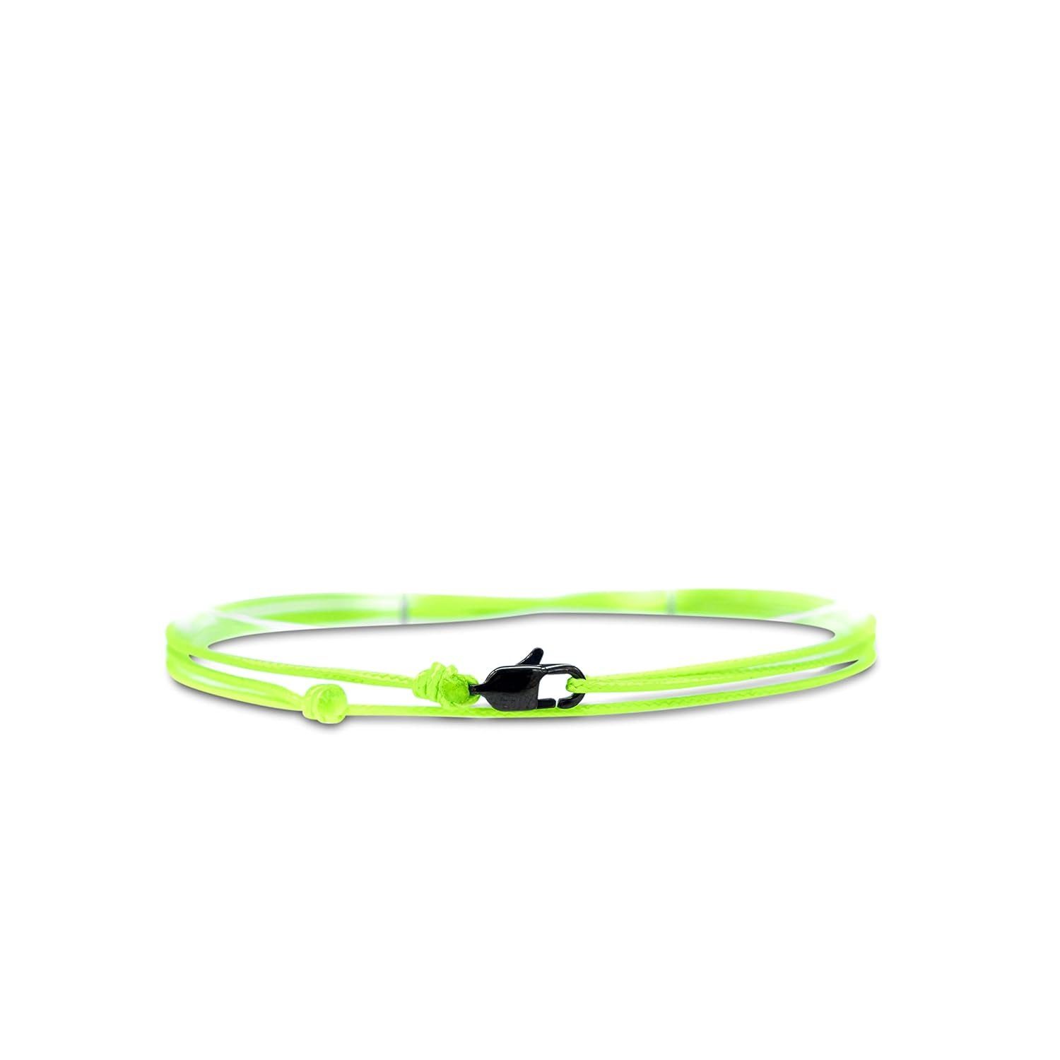 Made Maritimes Damen, Karabinerhaken Neon Nami Verstellbar by Wickelarmband Schwarz Armband Armband Armband & mit Wasserfest Minimalistisches Grün Herren