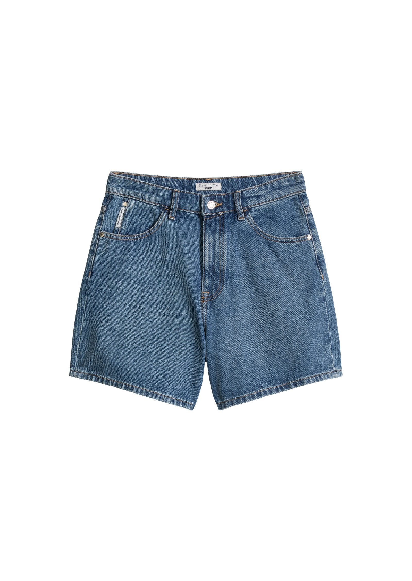 Marc O'Polo DENIM Jeansshorts Model Filda relaxed aus Rigid Denim hohe Leibhöhe – Bild 5 von 5