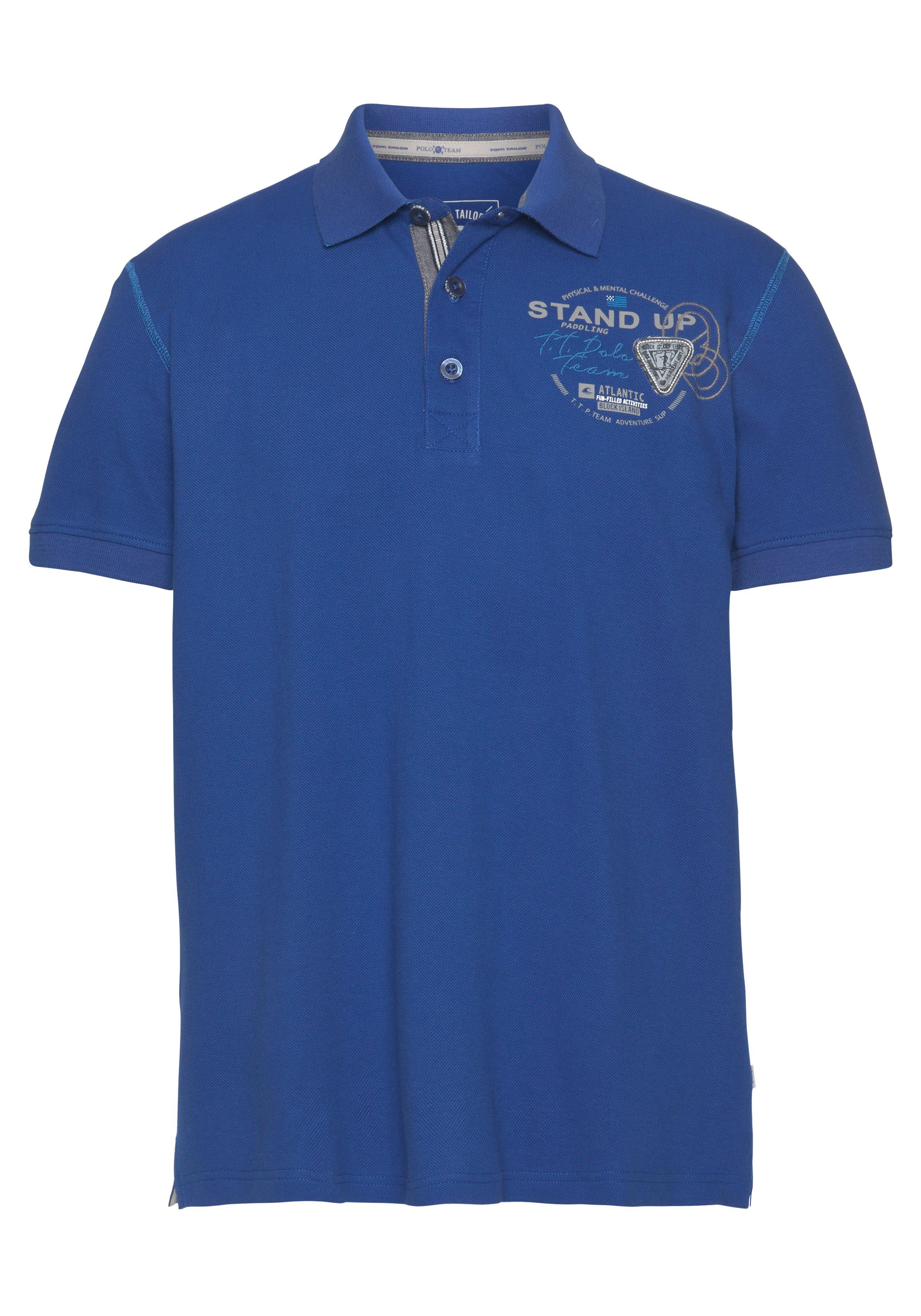 TOM TAILOR royalblau Polo Team Poloshirt