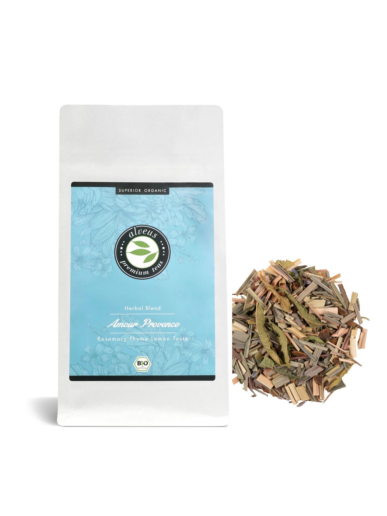 Alveus Tee Tee Alveus Amour Provence BIO Rosmarin-Thymian-Zitrone 100g Tüte, 1 x 100,00 g, Bio; loser Premium-Tee; natürlich aromatisiert; Rosmarin-Thymian-Zitro