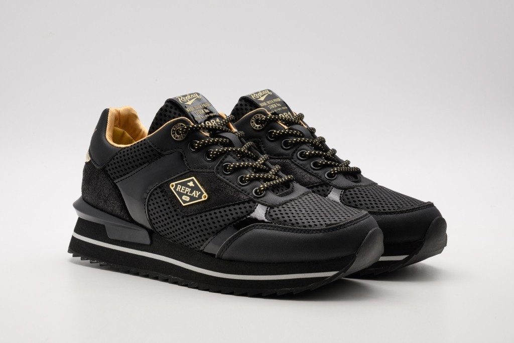 Replay PENNY HYPE Plateausneaker Freizeitsneaker, Schnürschuh, Halbschuh mit Metallic-Details