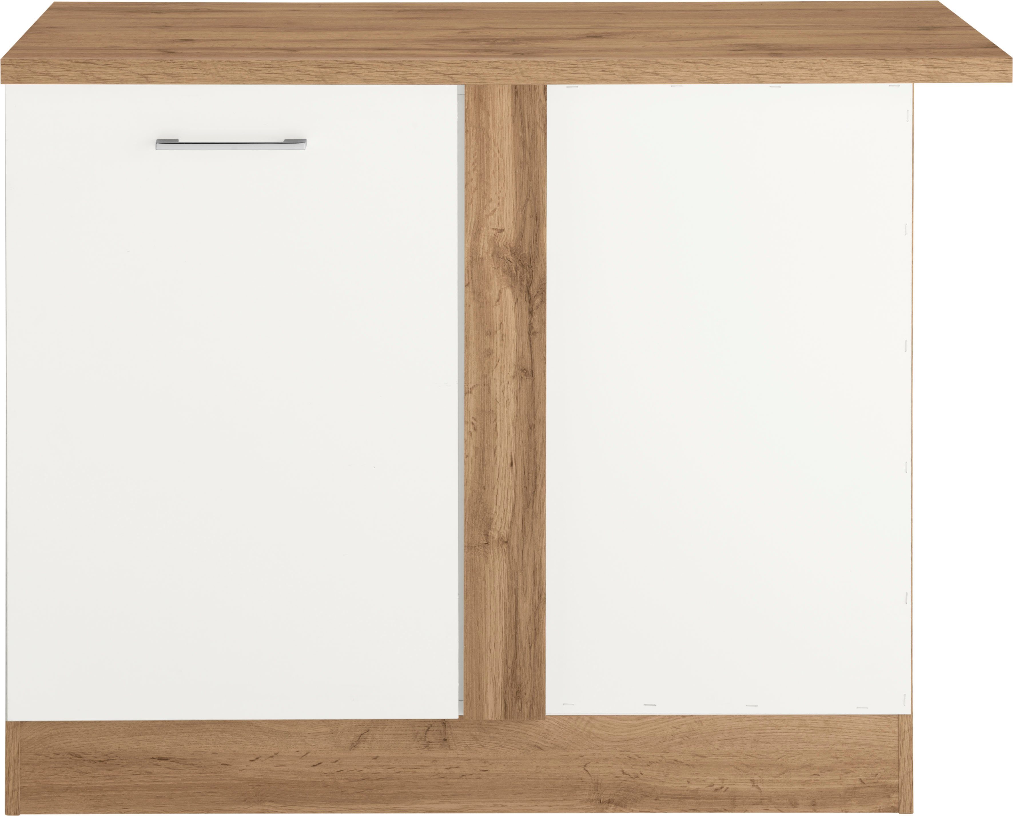 KOCHSTATION Eckunterschrank KS-Colmar 110 cm, mit Metallgriff