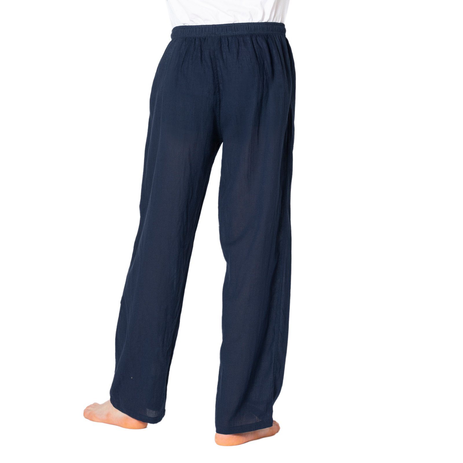 Unisex Freizeithose aus Baumwolle Tage Blau leichte für die Sommerhose PaSalu Relaxhose und heißen PANASIAM Herren für Damen 100% sehr Wellnesshose