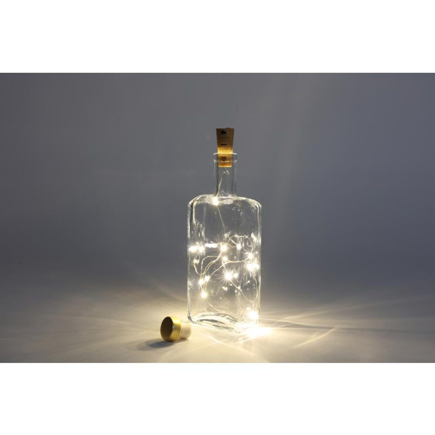 Vorratsdose Leer, Glas Dekoration Vorrat 15x Glas BURI Korkenverschluss Flasche Lichter 0,5L