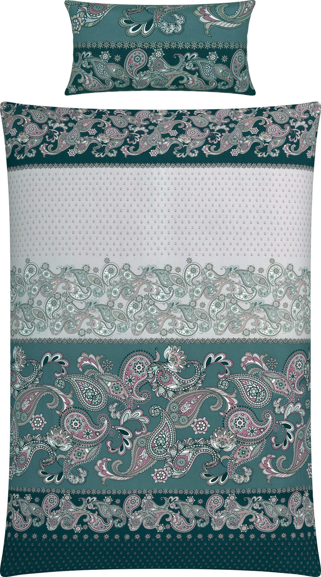 REDBEST Bettwäsche Bettwäsche, Mako-Satin, Satin Paisley günstig online kaufen