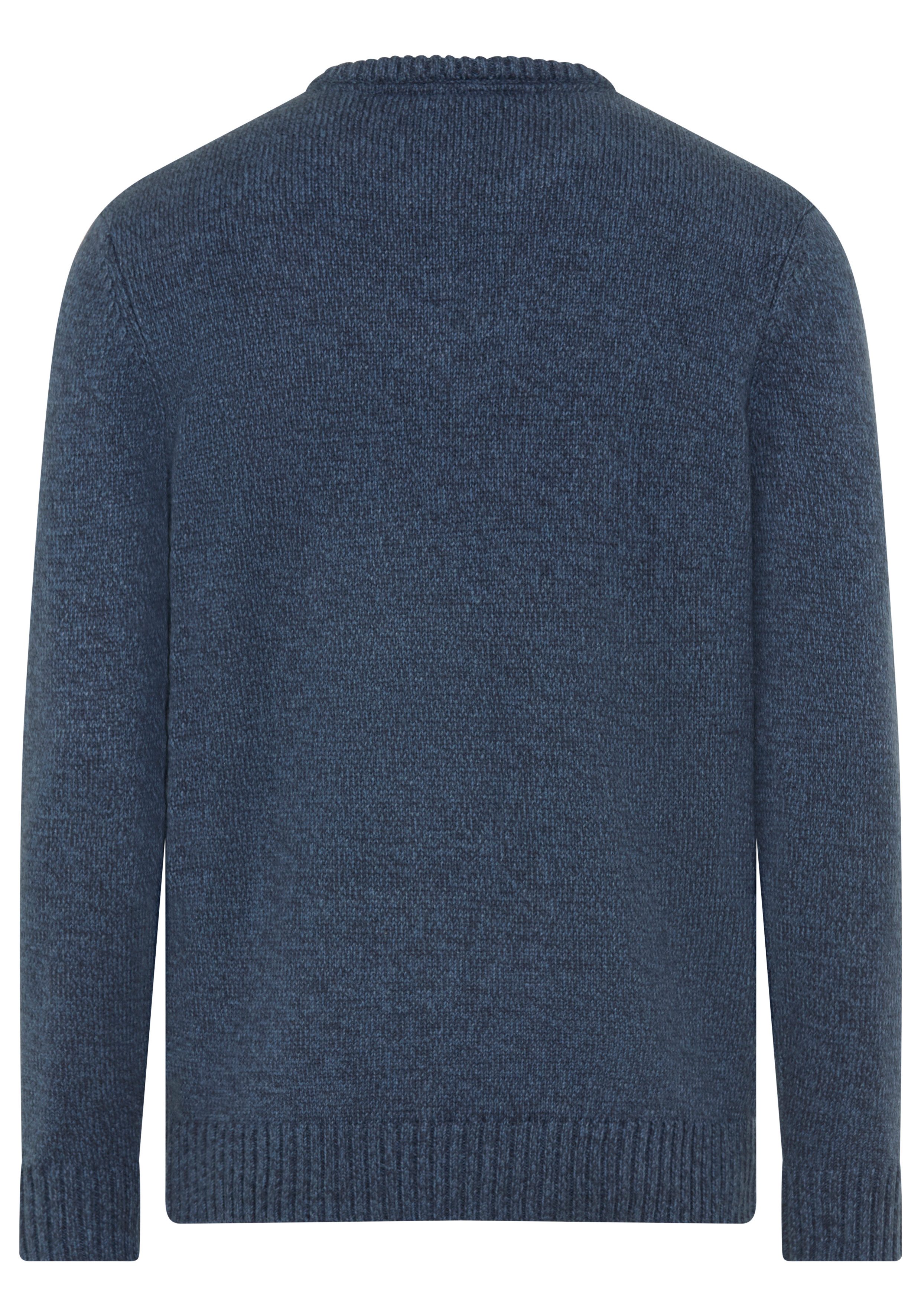 Man's World Rundhalspullover Neue Kollektion! Zeitlos & vielseitiger Basic Style melierte Optik,weicher Griff, Perfekt für die kältere Jahreszeit