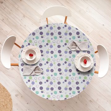 Abakuhaus Tischdecke Rundum-elastische Stofftischdecke, Pastell Bicolor Runden auf Plain