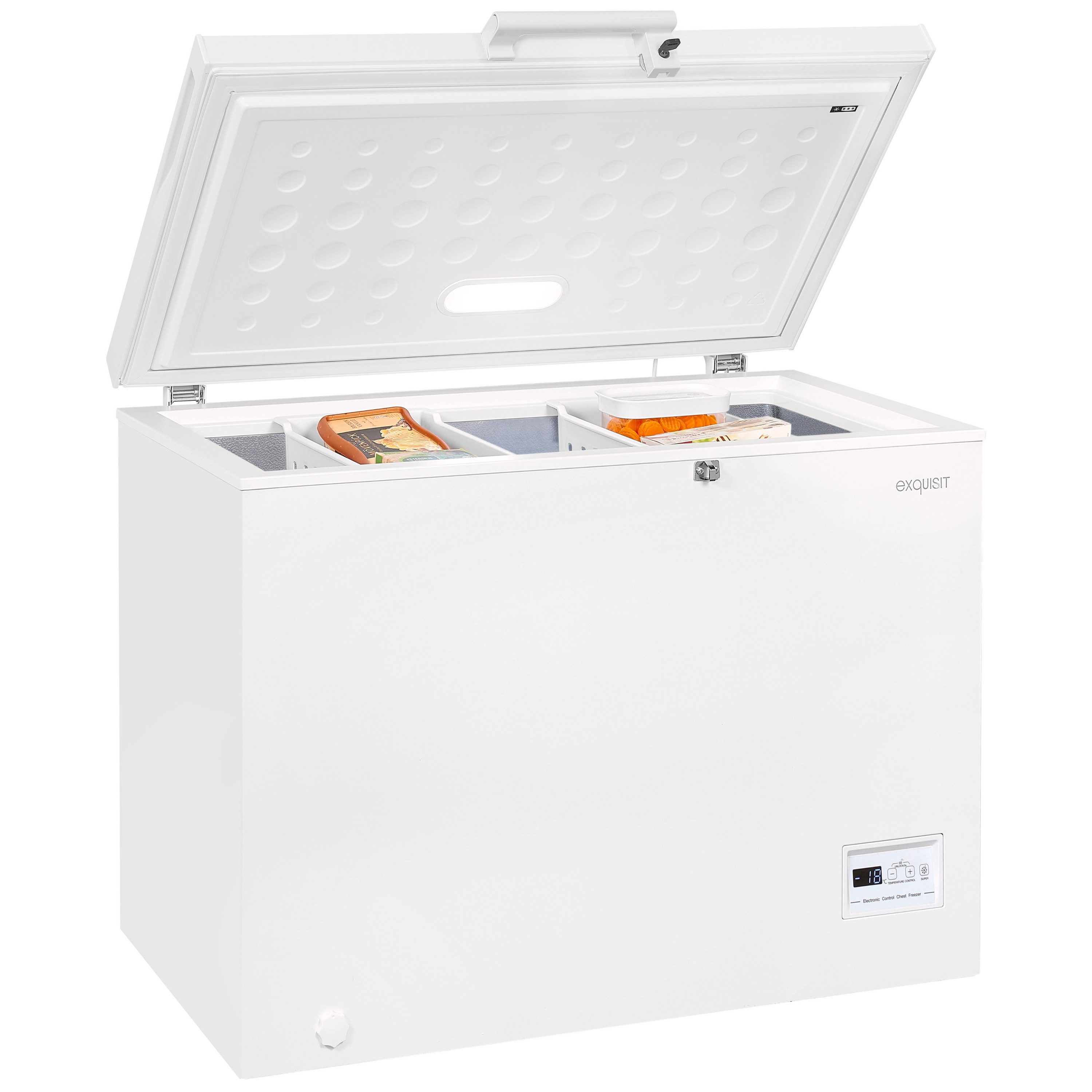 exquisit Gefriertruhe GT5200-HE-041C, 102,6 cm breit, 198 l, 198 l Nutzinhalt, 4 Sternefach 198,0 l, Energieklasse C, 40 dB