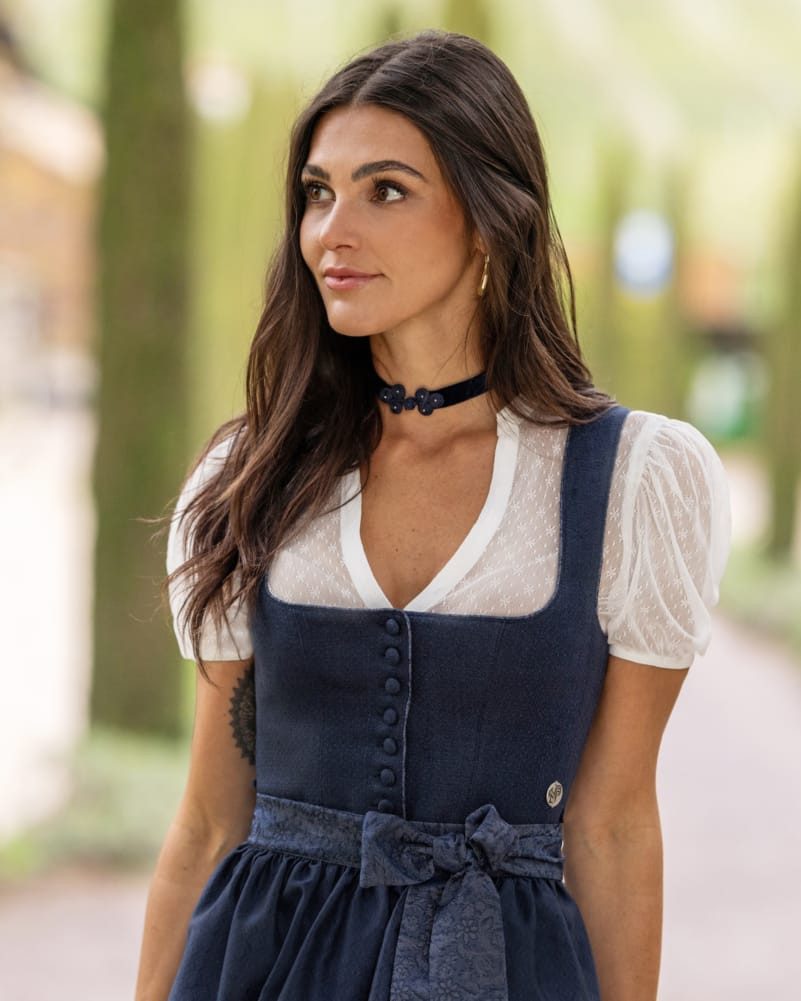 MarJo Dirndl Dirndl Ellgau 70cm Länge blau günstig online kaufen