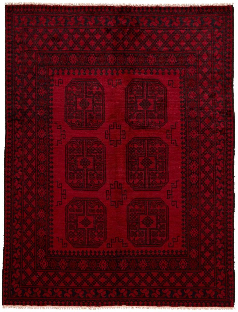 Orientteppich Afghan Akhche 146x194 Handgeknüpfter Orientteppich, Nain Trading, rechteckig, Höhe: 6 mm
