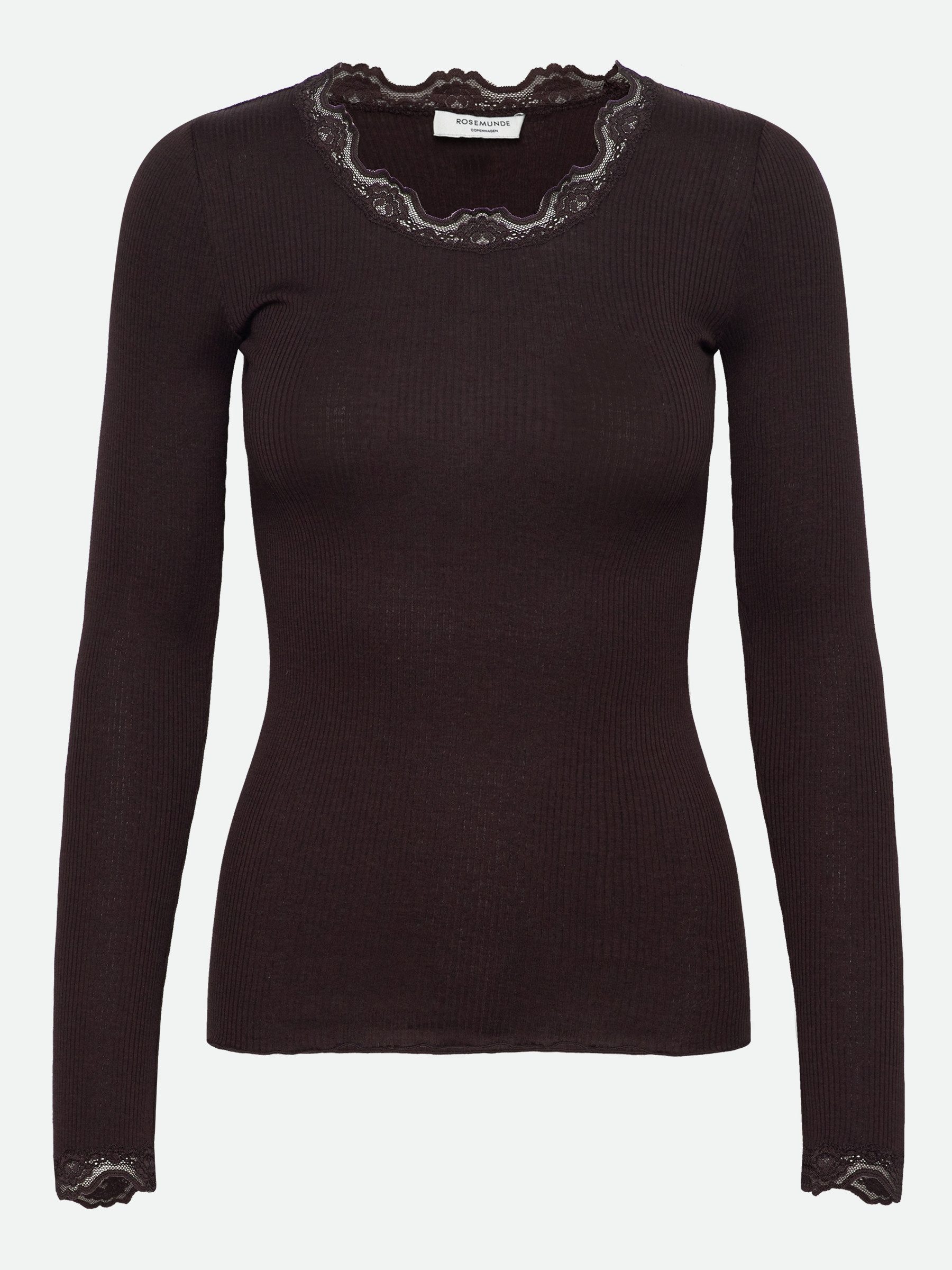rosemunde Longsleeve Babette silk shirt Langarm, mit Spitze, feminin, beque günstig online kaufen