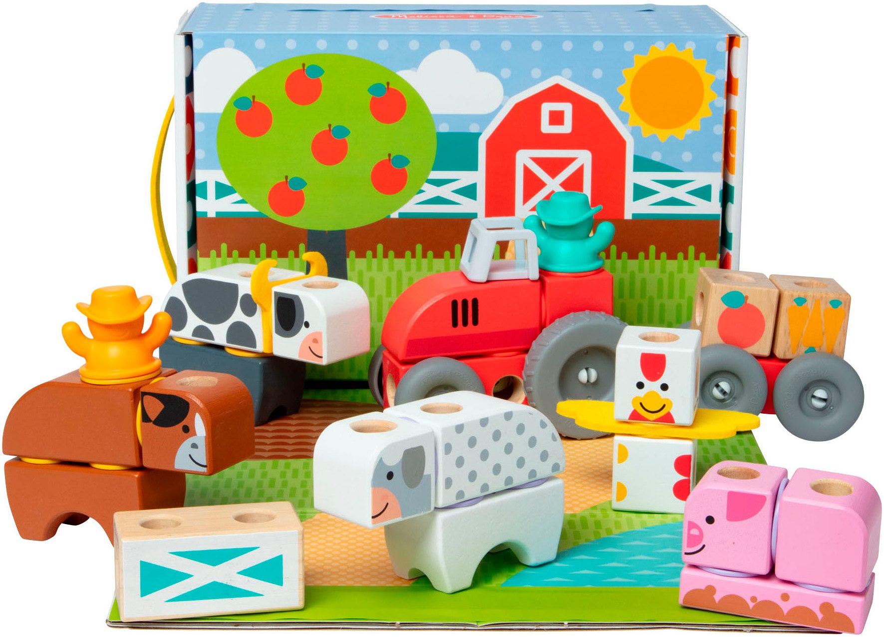 Spin Master Melissa & Doug Blockables Bauernhof Spielbausteine, (56 St)