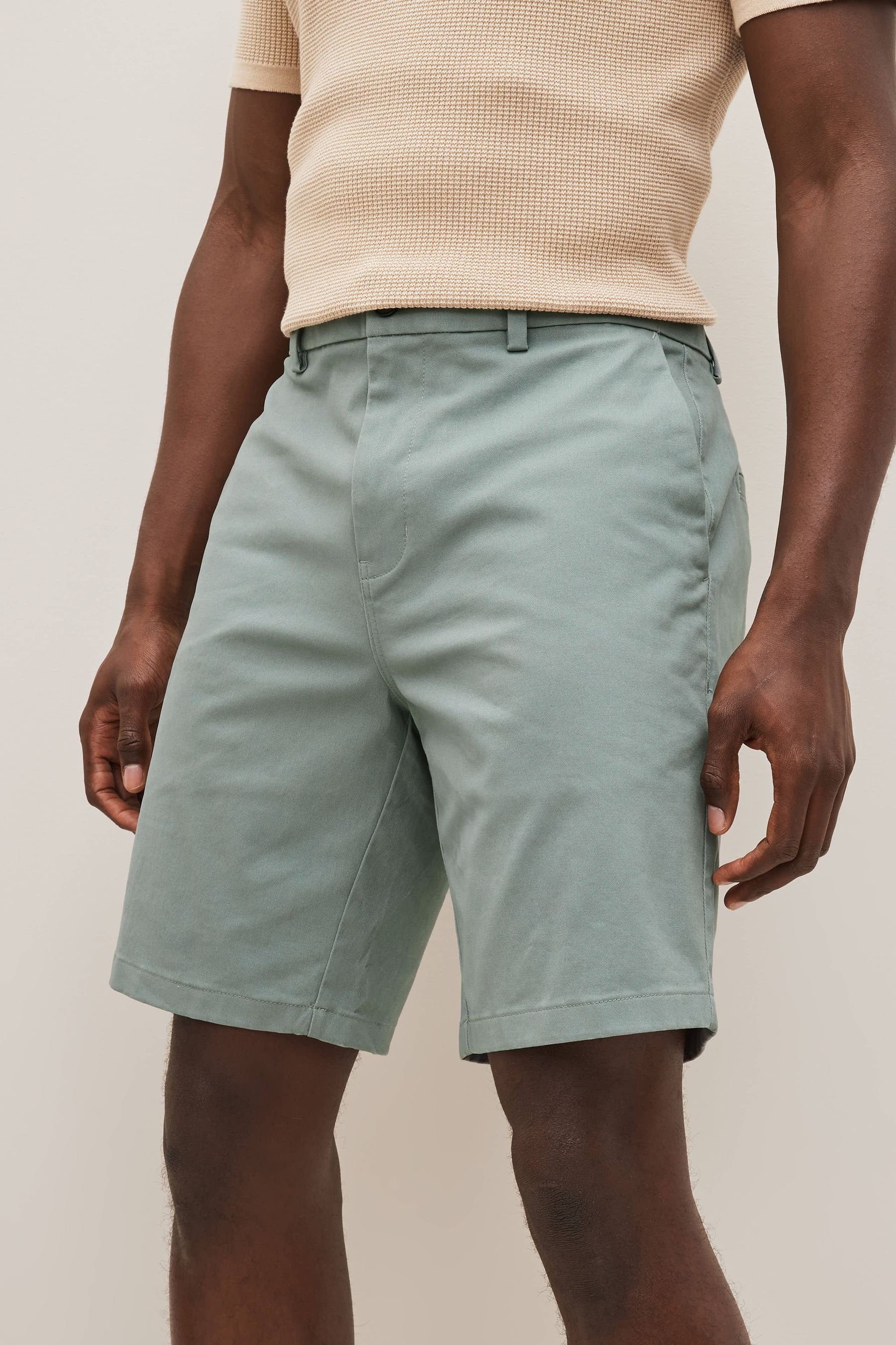 Next Chinoshorts Chinohose mit Stretch (1-tlg)