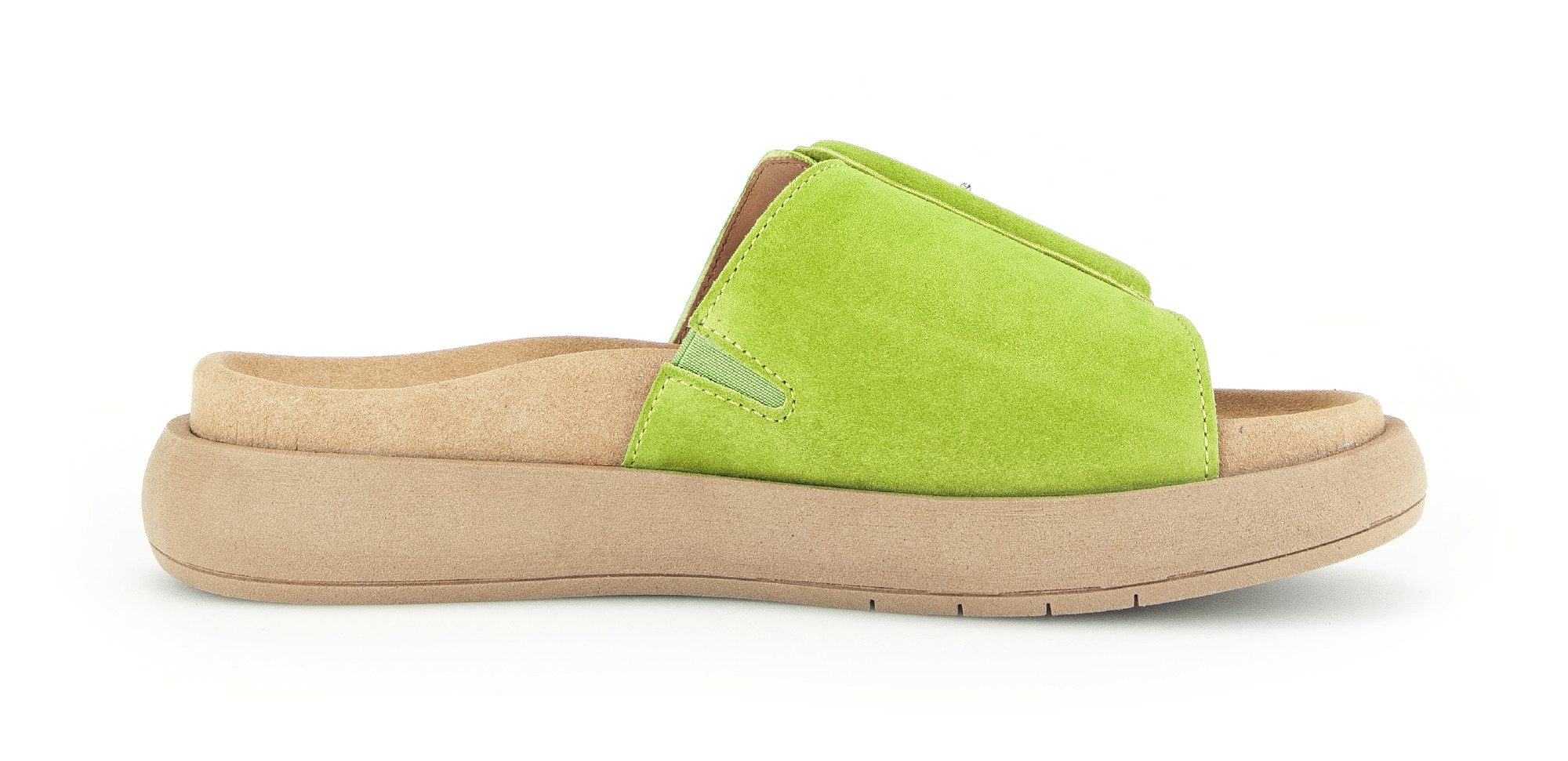 Gabor Pantolette, Plateau, Sommerschuh, Schlappen mit großer Zierschnalle