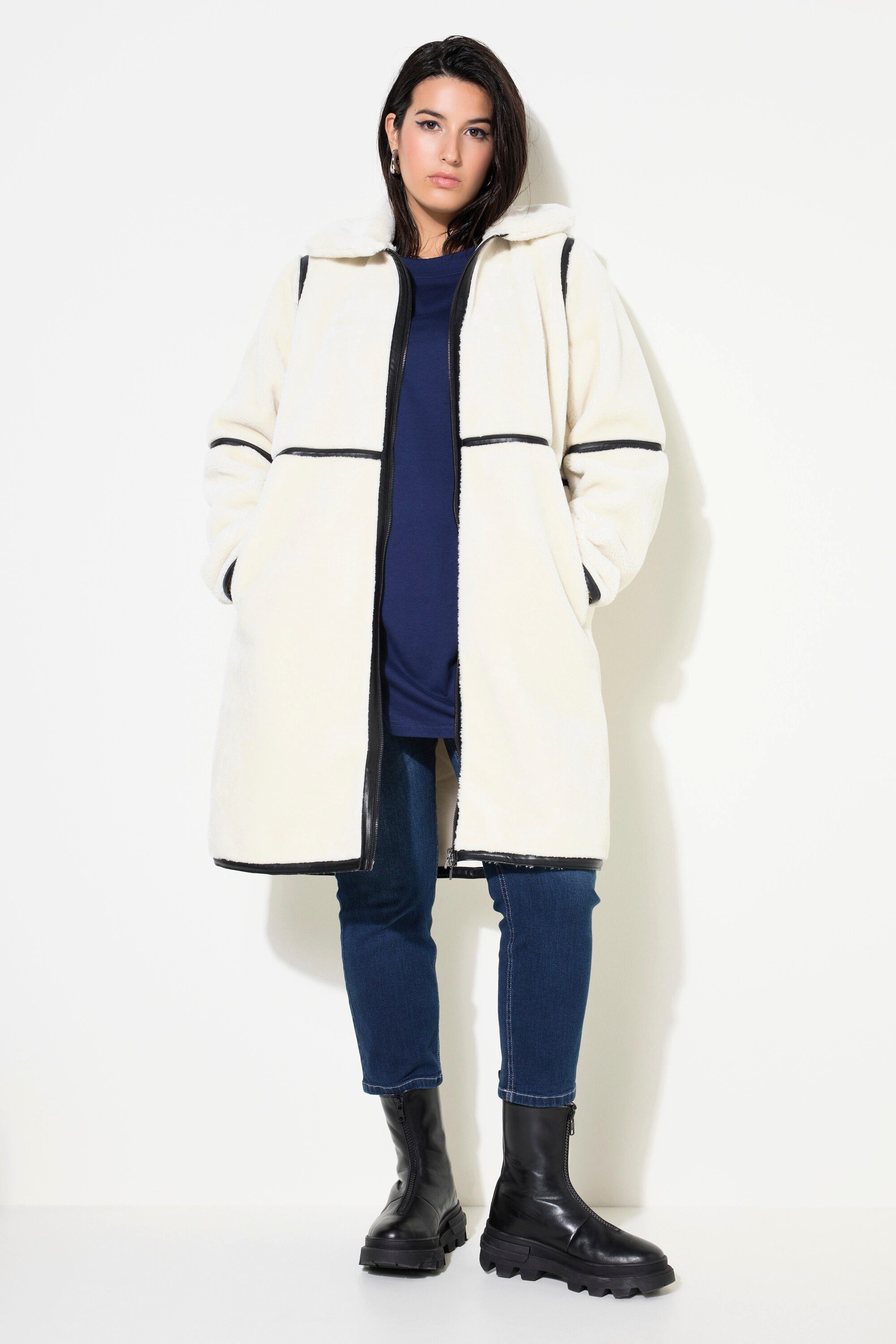 Studio Untold Outdoorjacke Teddyjacke Straight Shape günstig online kaufen