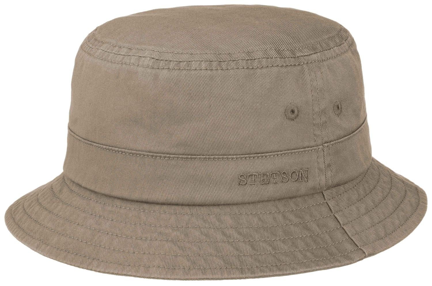 Stetson Filzhut Bucket-Hat Baumwolle mit UV-Schutz40+/Atmungsaktiv 32 grau/navy