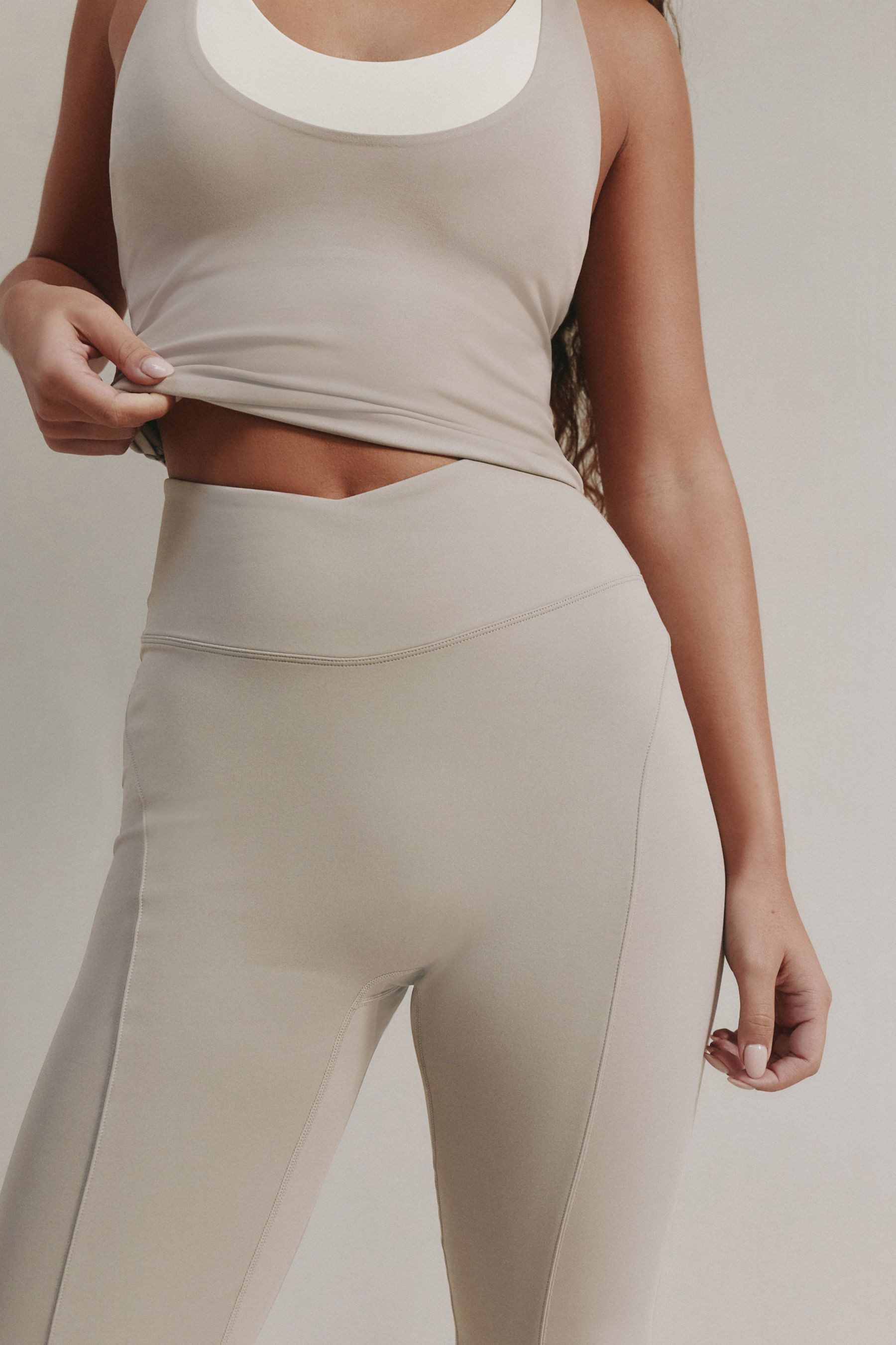 self Leggings Self. Hochbund-Leggings mit Schlag (1-tlg)