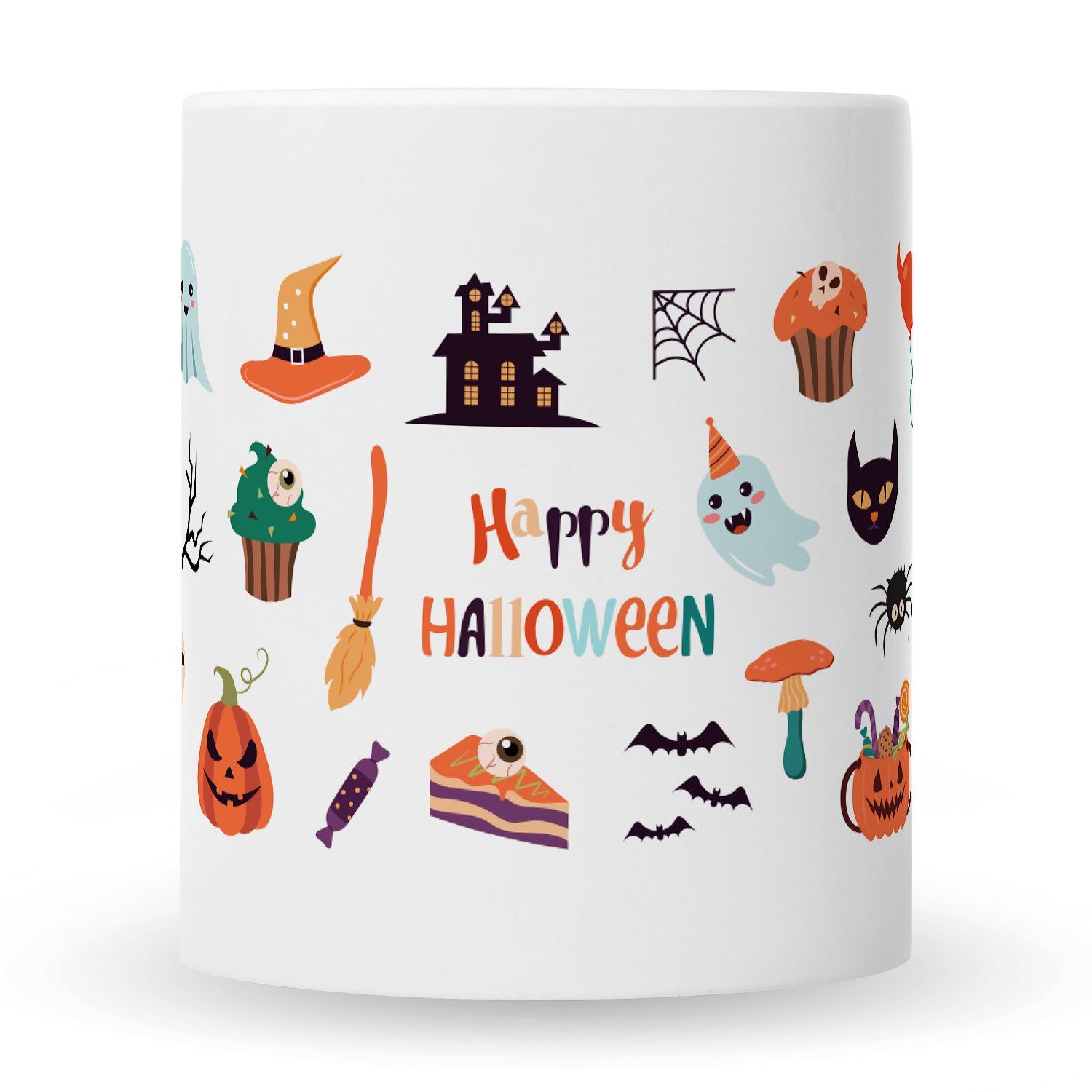 Tasse Geschenk Design für - Motive GRAVURZEILE Sie Halloween Weiß im & Ihn mit - Motiv