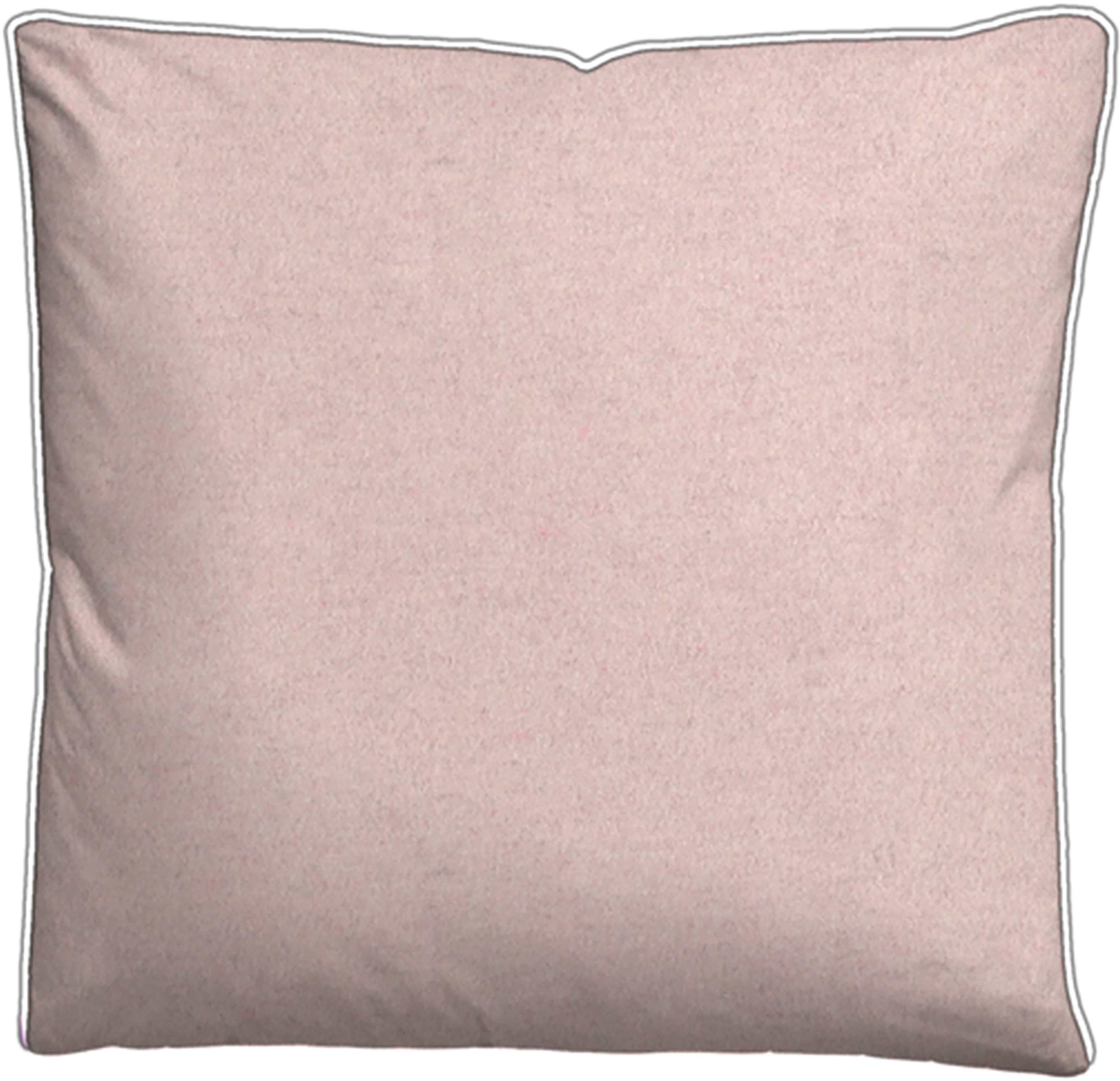 Biberna Kissenbezug Hermal Flanell mit Reißverschluss, Melange-Optik, Wendekissenbezug, (1 Stück), Feinflanell, Made in Germany zertifiziert, kuschelig weich, mit Paspel