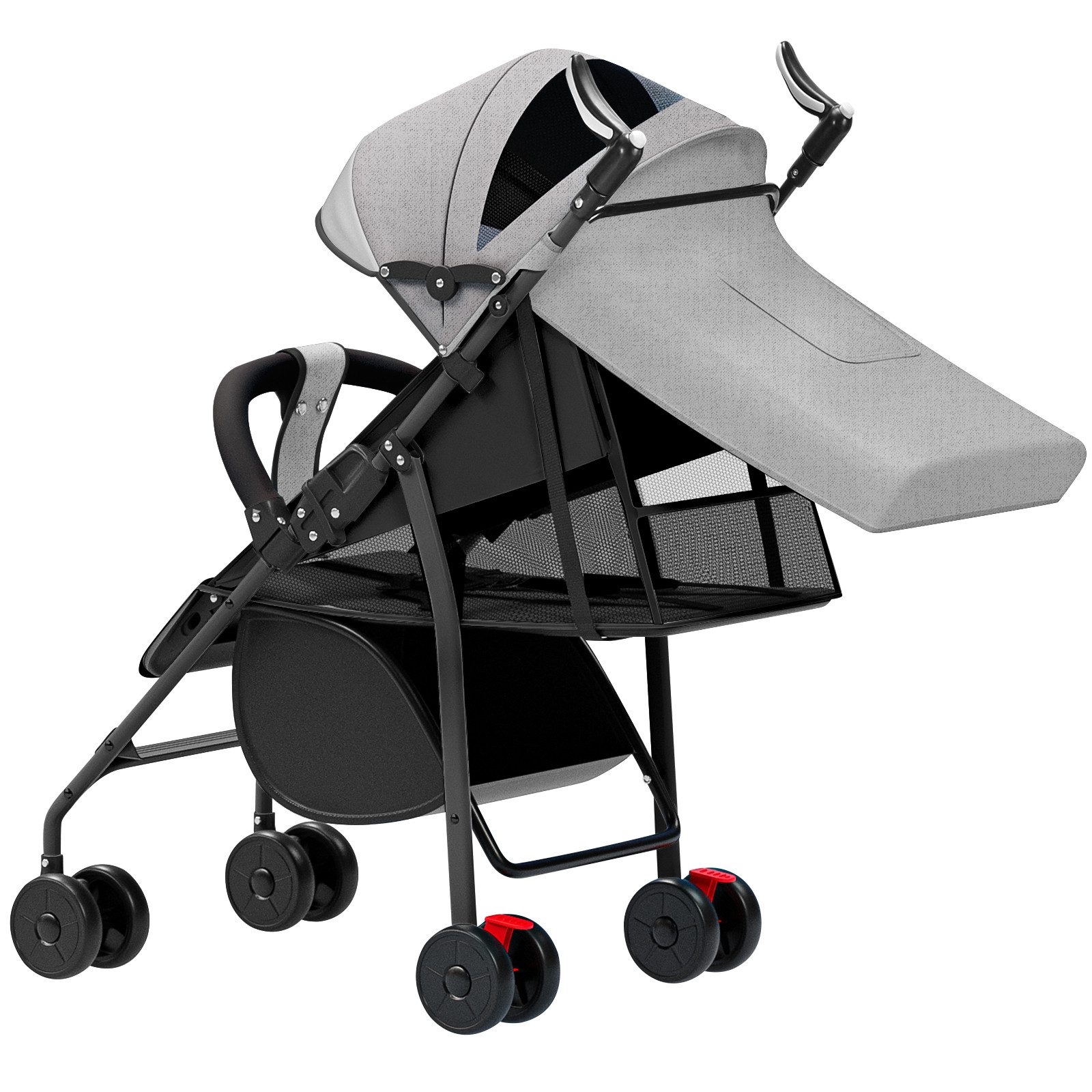 JEOBEST Kinder-Buggy Baby Kinderwagen, Klappbar Reisebuggy, Liegefunktion, Ultra Leicht - nur 5 kg, kompakter Buggy