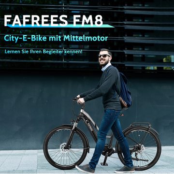 fafrees E-Bike FM8 ANANDA Mittelmotor Drehmomentsensor 250W 36V 14.5AH CST 27,5"*2,25, ANANDA-Mittelmotor, Hydraulische Federgabel, Hydraulische TEKTRO-Scheibenbremsen