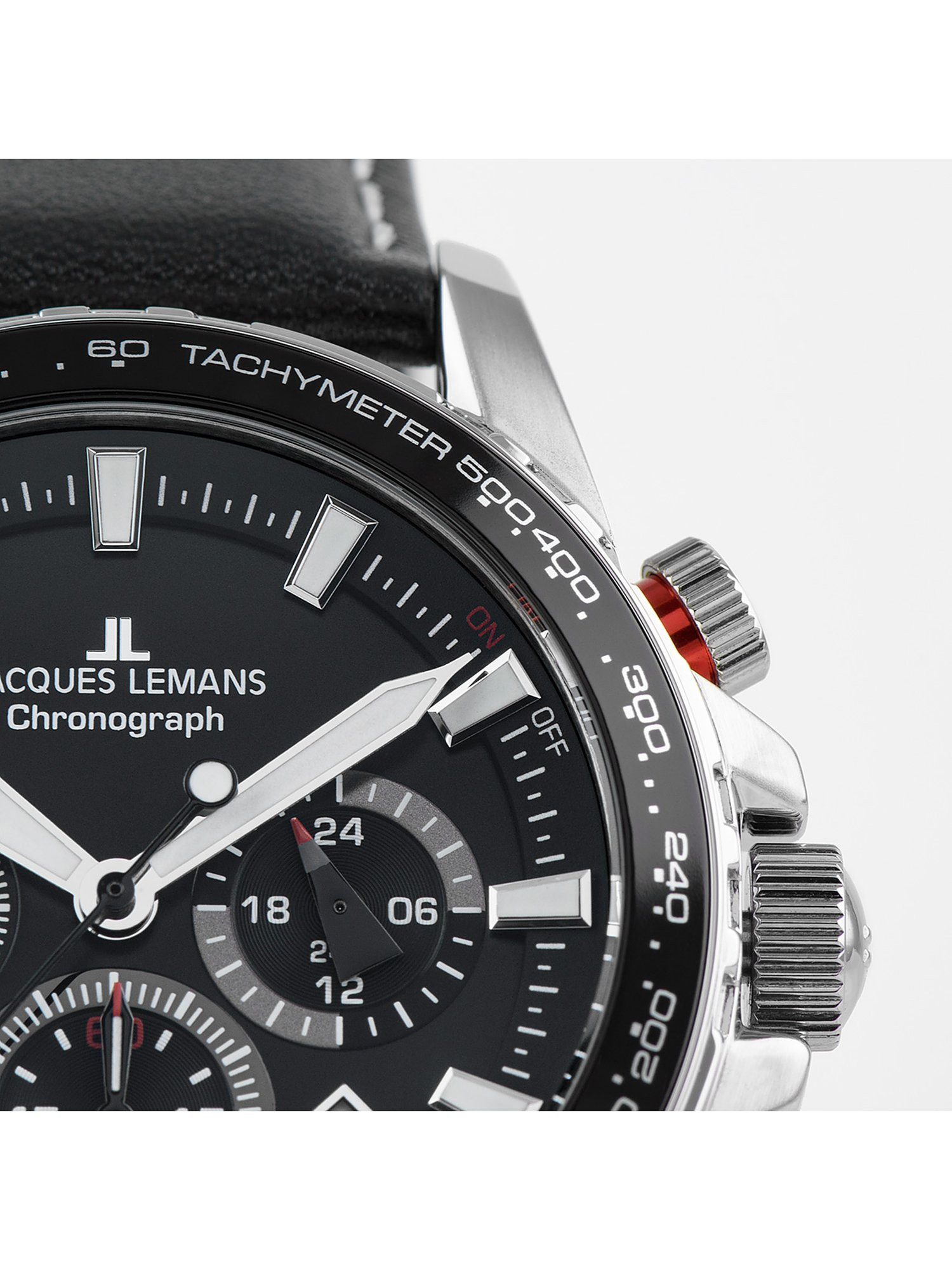 Jacques Lemans Chronograph Jacques Lemans Herren-Uhren Analog Quarz, Sportuhr