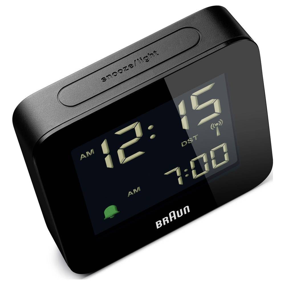 Braun Wecker BC09B-DCF Wecker Schwarz Alarmzeiten 1 Zweizeilig