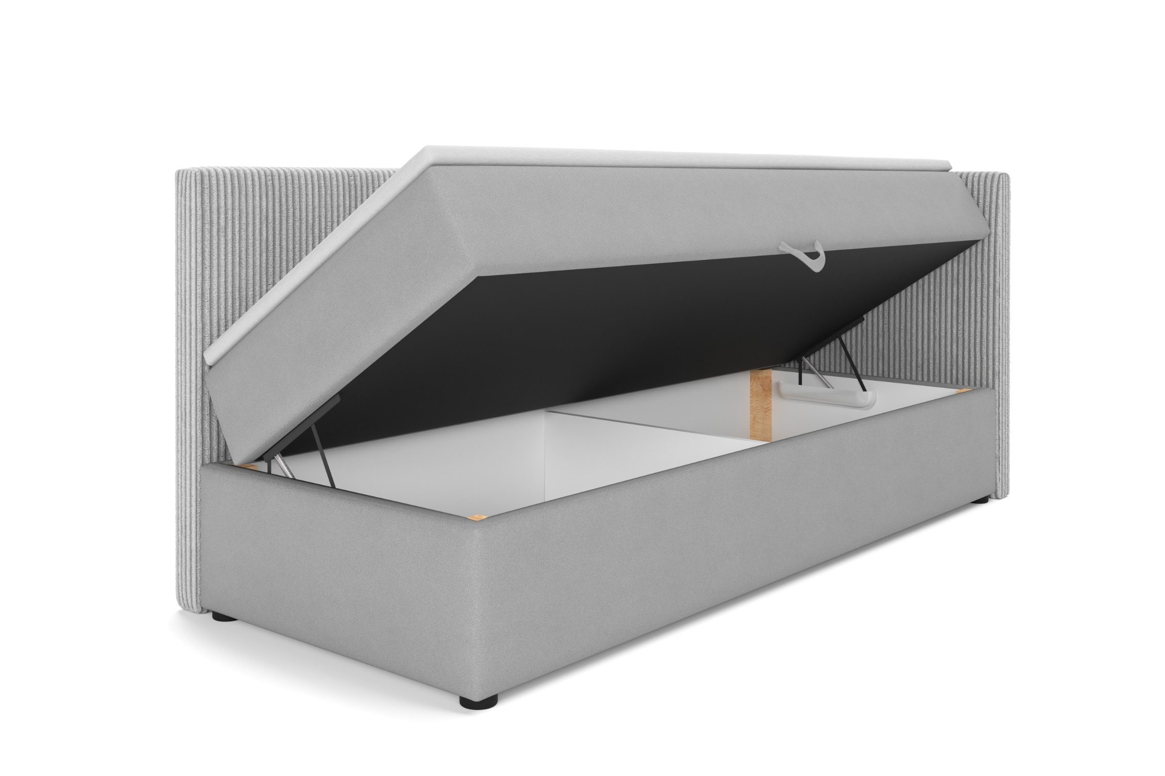Deine Möbel 24 Boxspringbett RICO Boxbett mit Bettkasten, Tagesbett mit Schlaffunktion, Schlafsofa (ideal für Jugendliche & Erwachsene, 1-St., Modernes 2-in-1 D – Bild 4 von 5