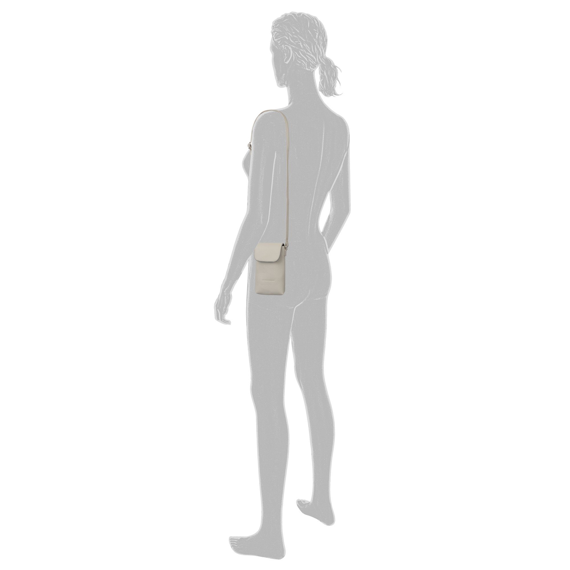 TOM TAILOR Handytasche Elis, aus weich gekörntem Lederimitat auffällige Ziernaht und feinem Logo