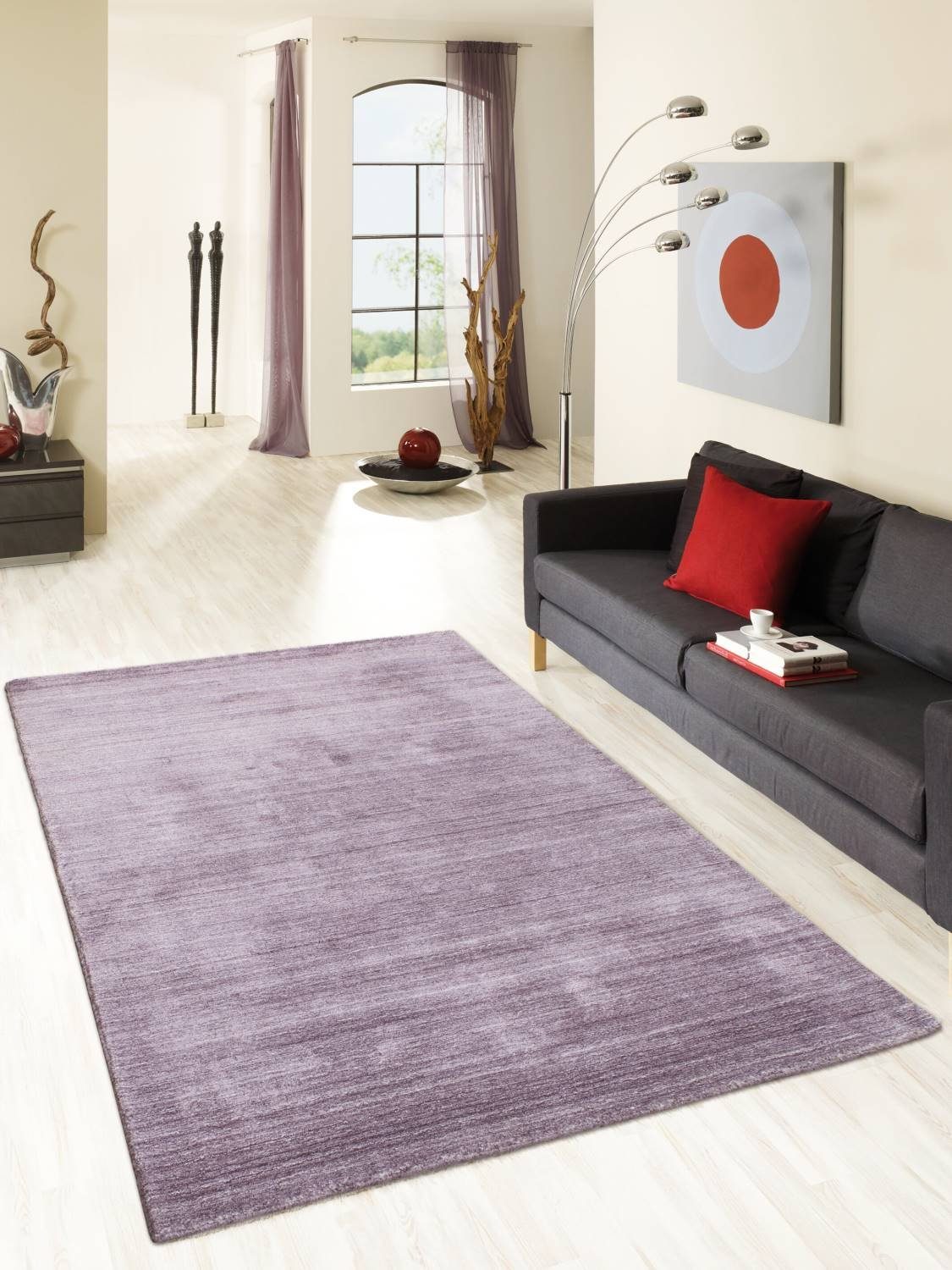 Rug Studios Teppich TALIN, Rechteckig, Höhe: 14 mm, Handgewebt, 120 x 180 cm, Rose