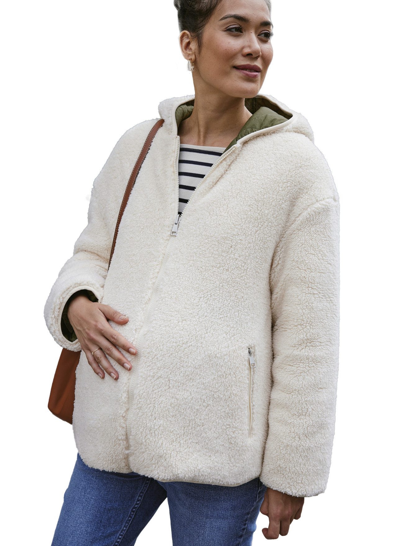 Envie de Fraise Umstandsmantel Umstandsjacke / Tragejacke mit Recycling-Polyester wendbar