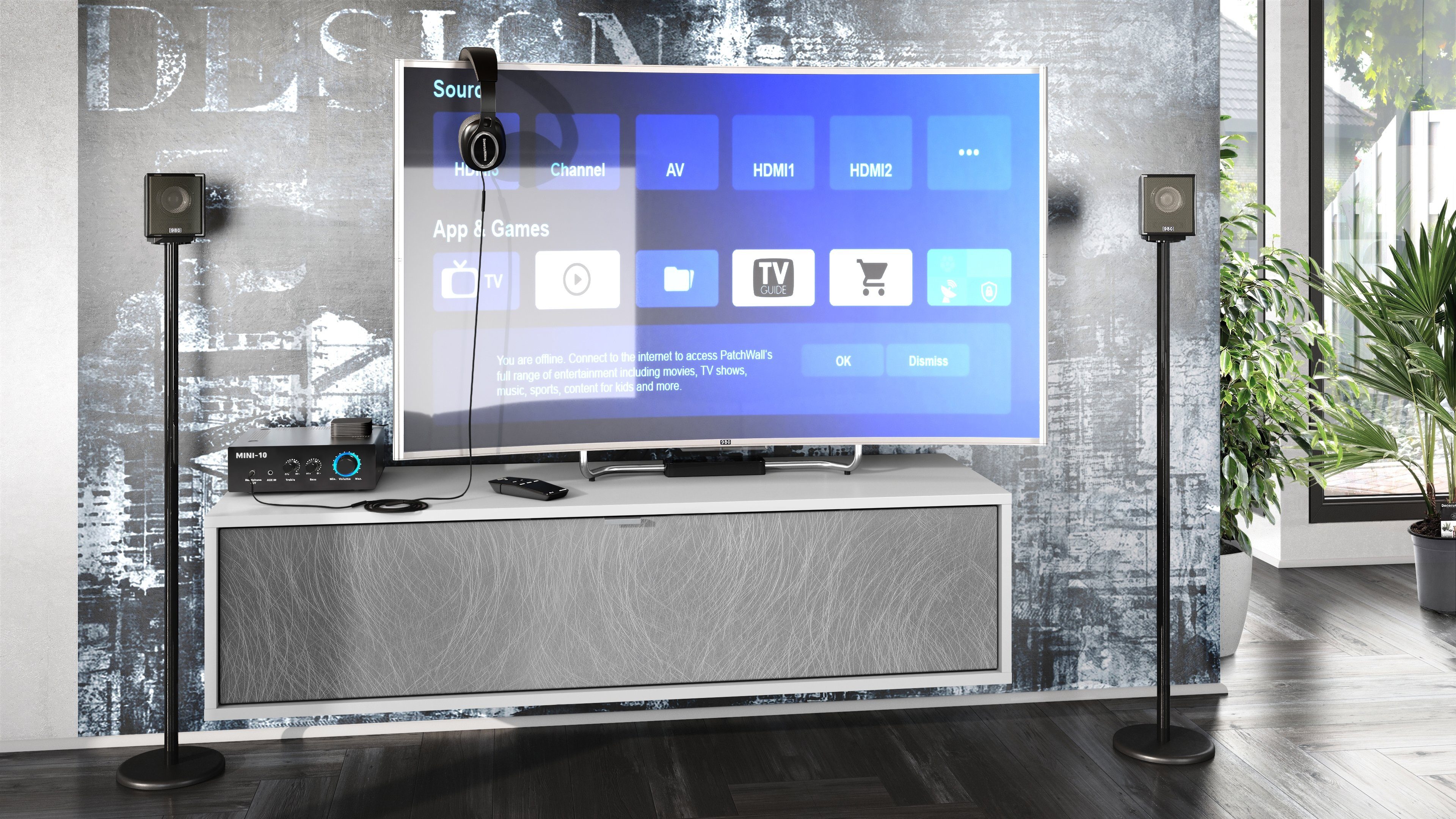 Vladon Lowboard Lana 1200 (TV-Kommode, mit günstig online kaufen