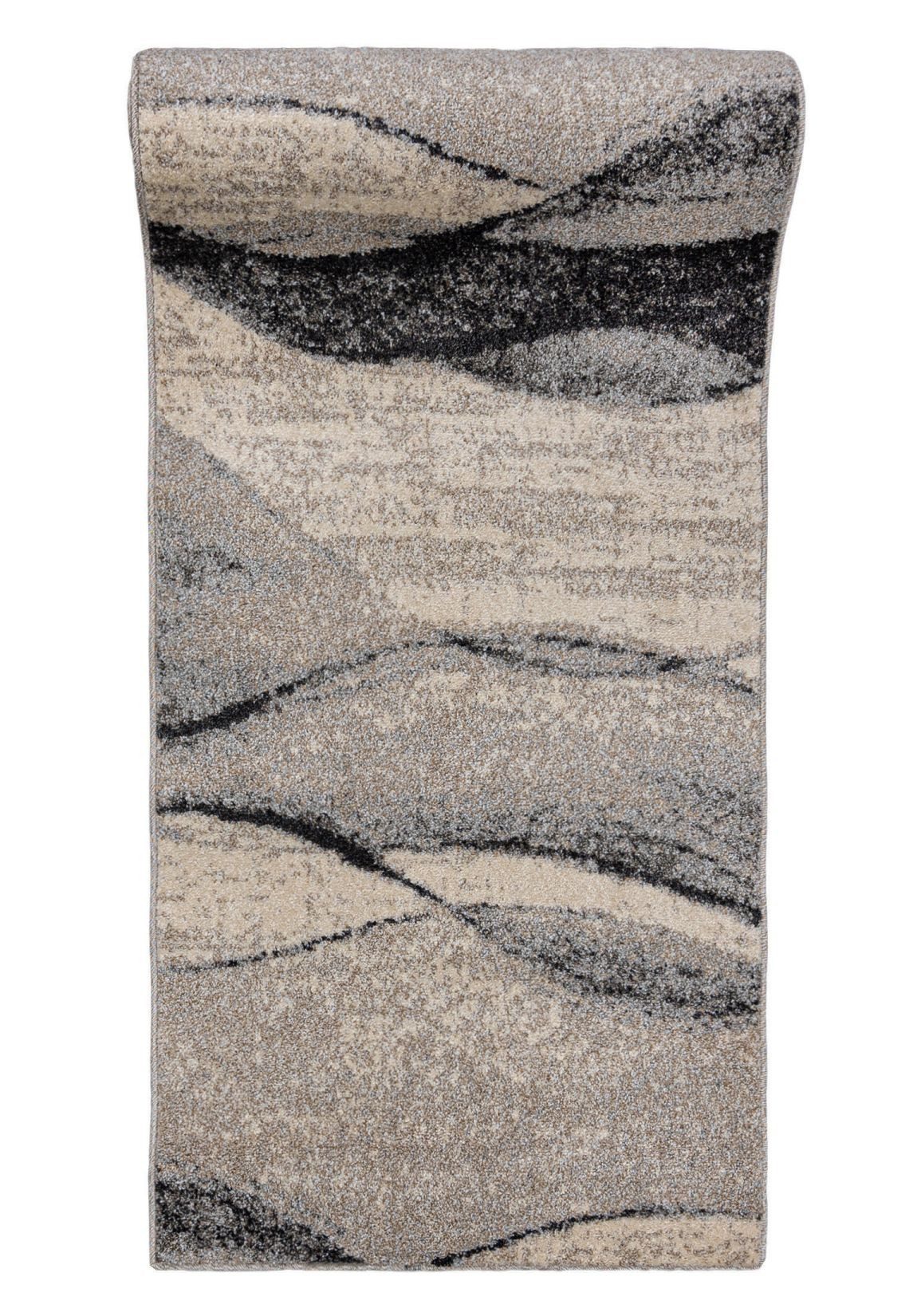 Mazovia Läufer Modern Abstrakt Beige Creme Flur, Schlafzimmer, Diele, Fußbodenheizung