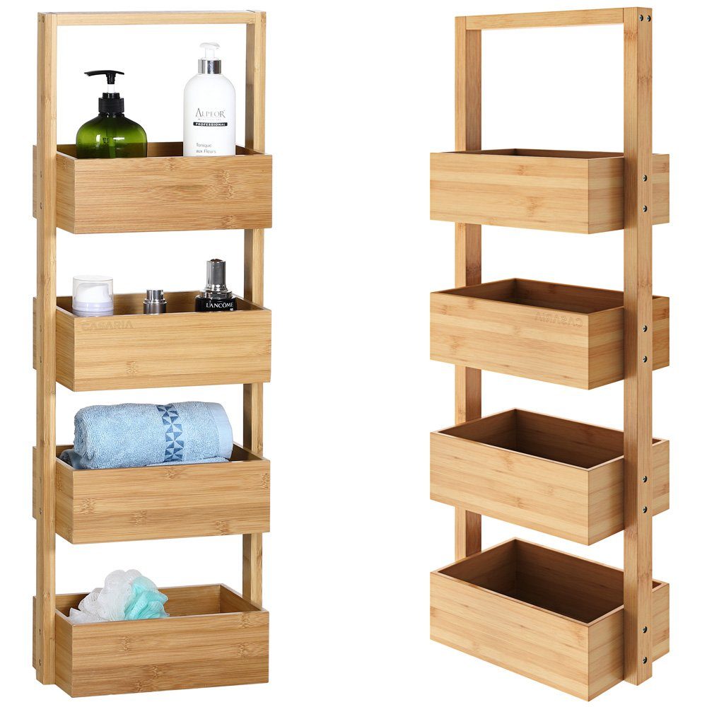 Casaria Regal, Badregal Stehend Schmal Bambus günstig online kaufen