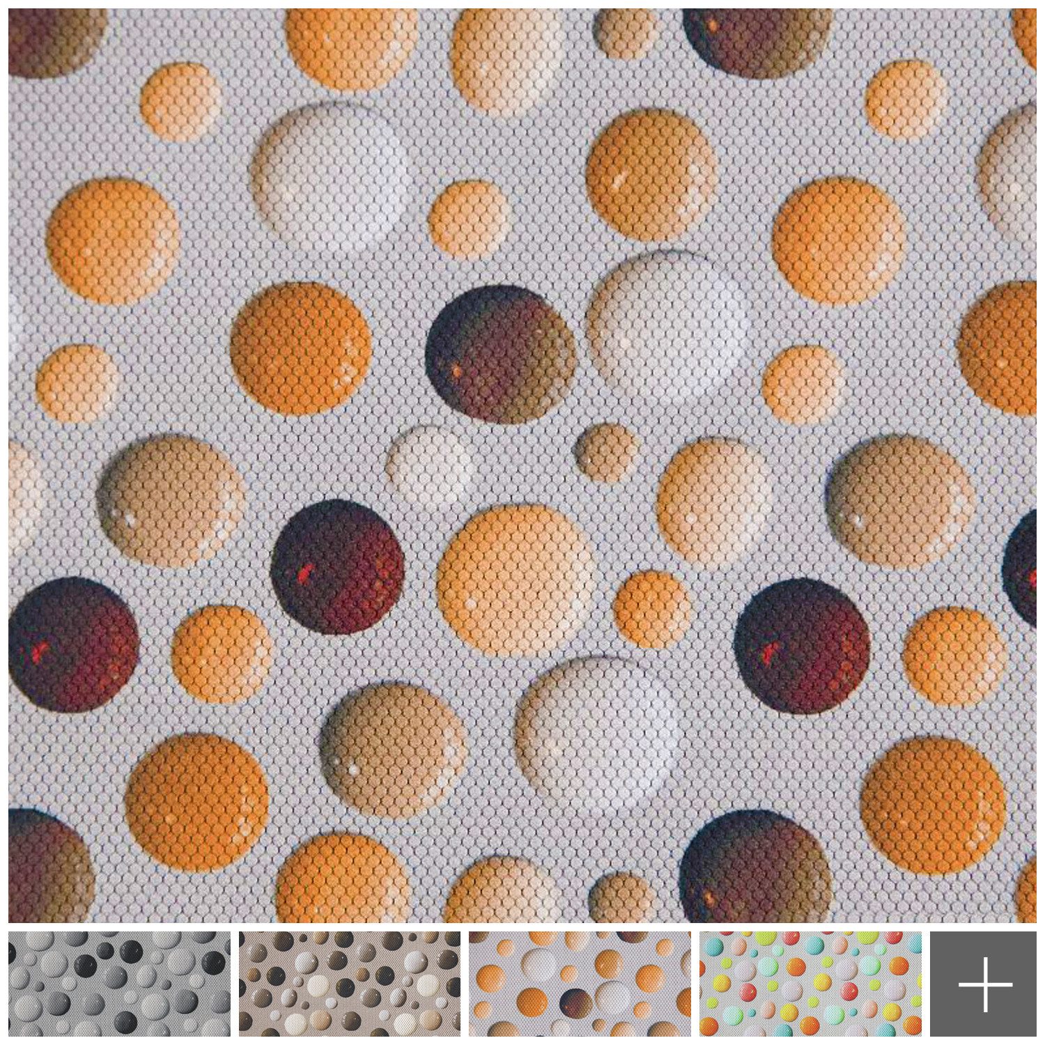 novely® Stoff PÜNKTCHEN Bunter Polsterstoff für Kinder mit Punkten, Wabenstruktur, Robust, Velours, Meterware, 1lfm