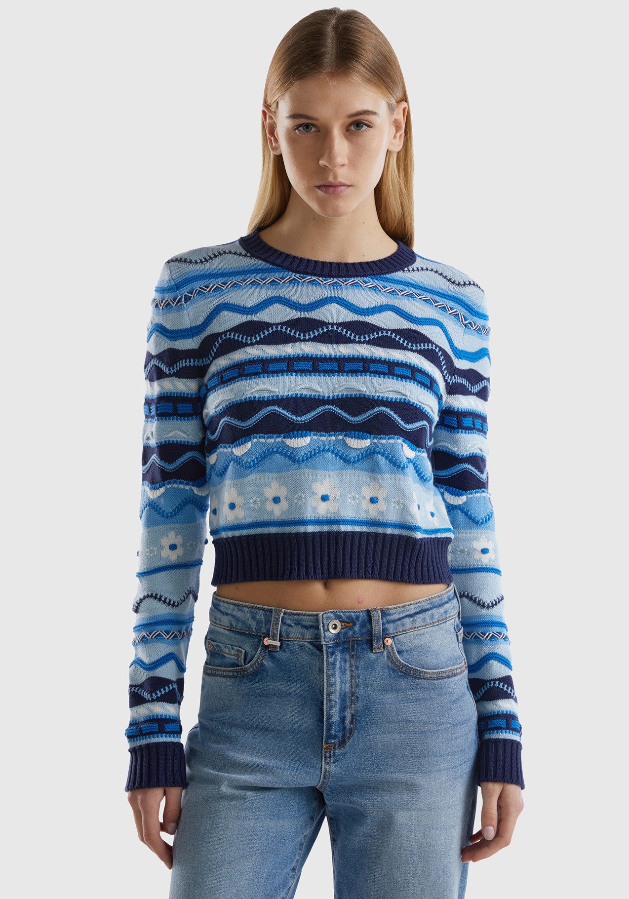 United Colors Of Benetton Mädchen Kapuzenpullover – Mit Kunstleder-Details, Lässiger Box-Fit