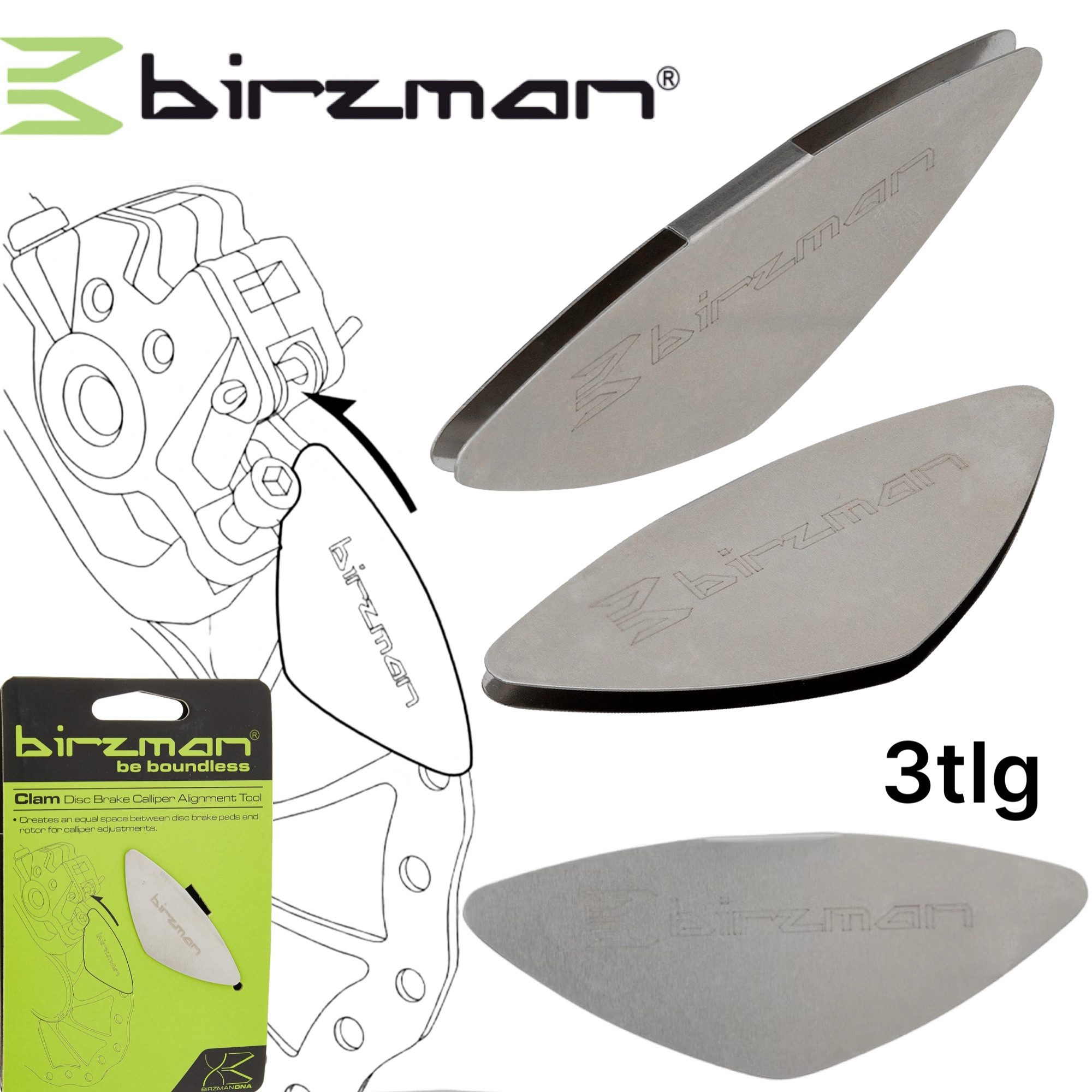 Birzman Fahrrad-Montageständer Birzman Fahrrad MTB Ebike Scheibenbremse Justier Einstell Инструмент 3tl