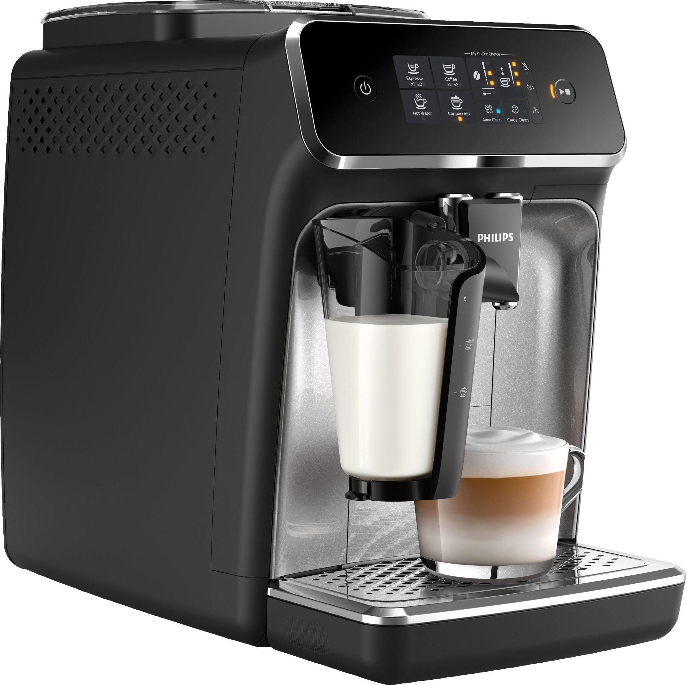 Stärke, LatteGo, anpassbarer Philips Kaffeespezialitäten matt-schwarz, für Lieblingsgetränks 3 2200 zur Intuitive Serie Kaffeevollautomat EP2236/40 des und Oberfläche Auswahl SensorTouch