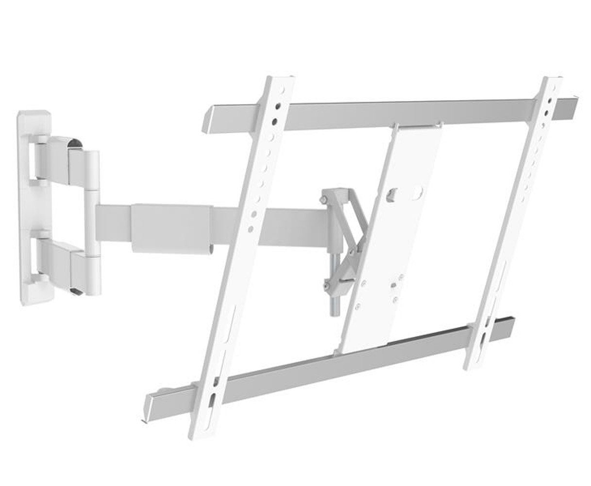 Xantron TV-Wandhalterung für Monitore 32-60" vollbeweglich, neigbar, drehbar, SLIMLINE-A-466-W, (bis 60 Zoll, weiß, schwenkbar, ausziehbar, ultraflach)