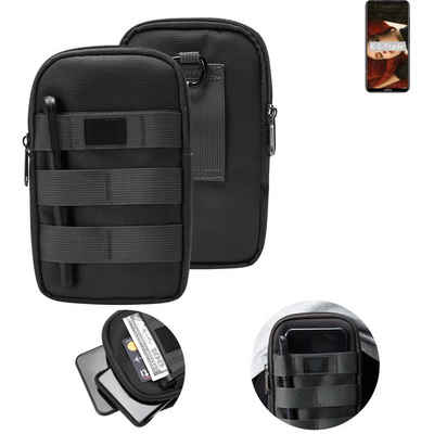 K-S-Trade Handyhülle für TP-LINK Neffos X20, Holster Gürtel Tasche Handy Tasche Schutz Hülle dunkel-grau viele