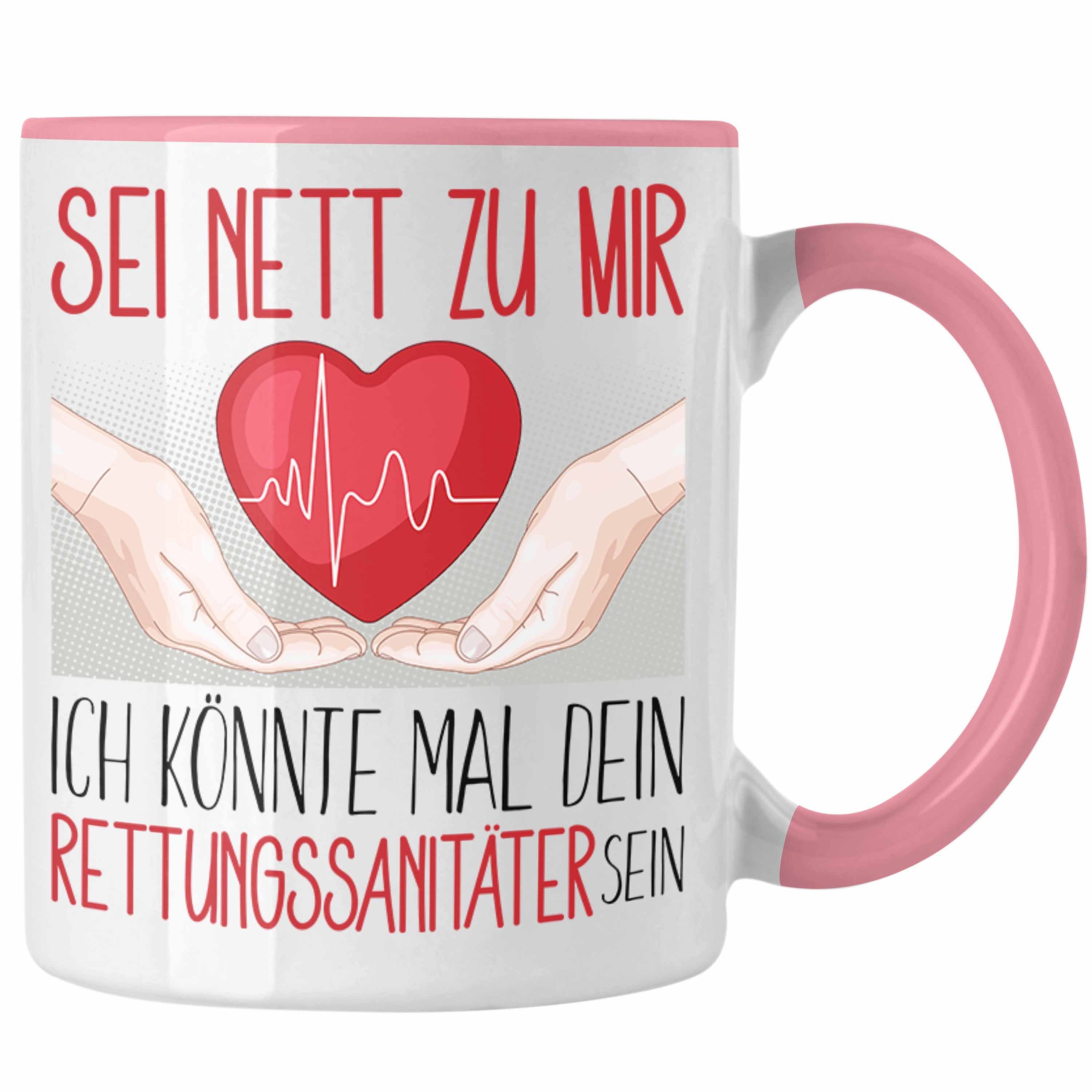 Geschenk Rettungssanitäter Ges Tasse Rosa Rettungsdienst Tasse Ausbildung Trendation Studium