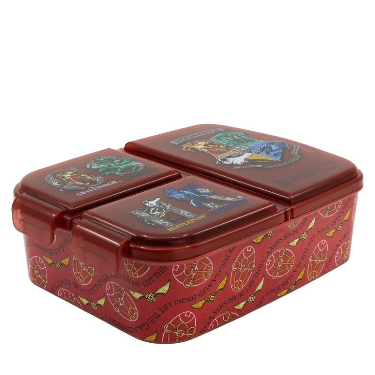 Harry Potter Lunchbox Harry Potter Kinder Brotdose Lunchbox mit 3 Fächern & tollem Design, (1-tlg)
