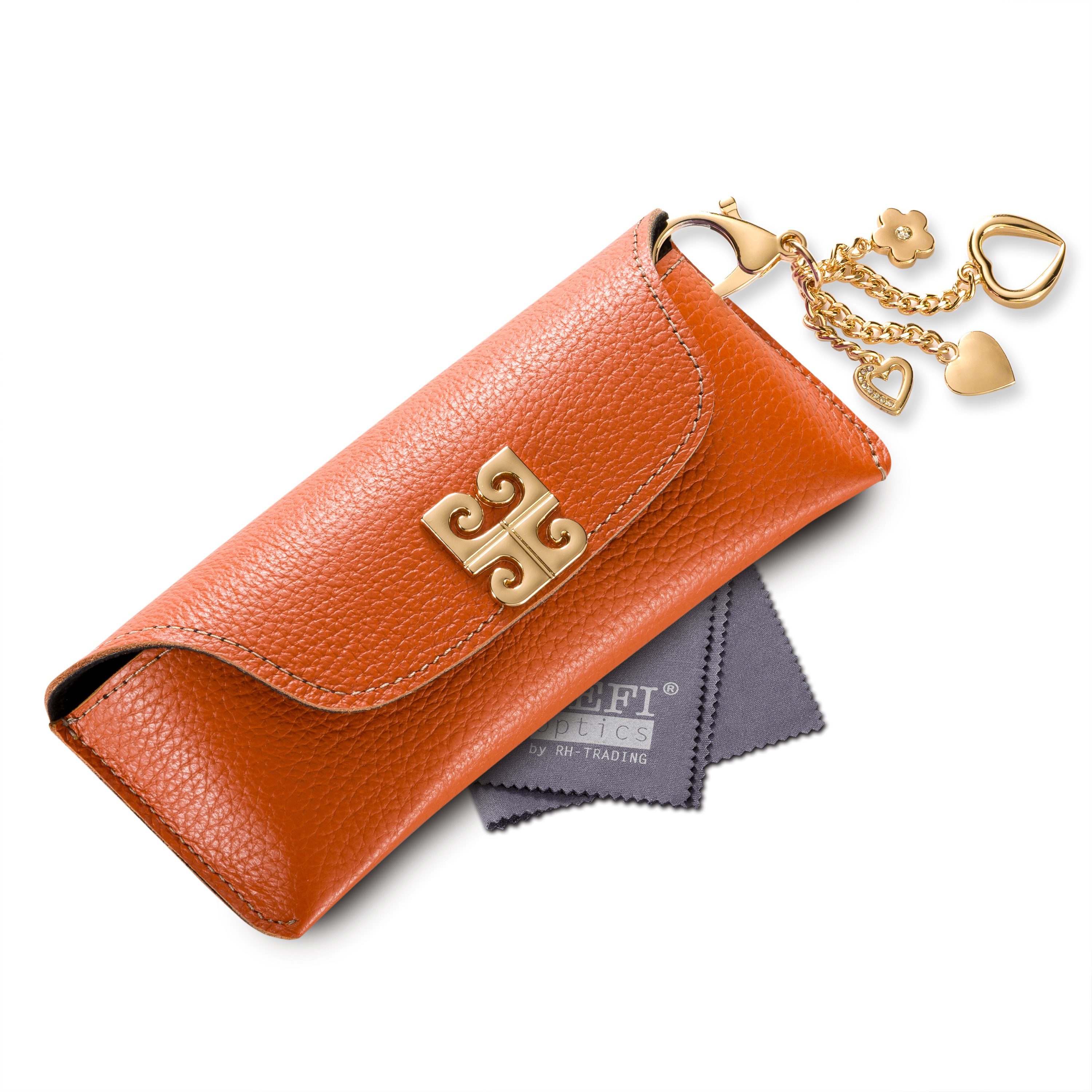 Brillenetui Echt-Leder mit Anhänger, Exclusive Line