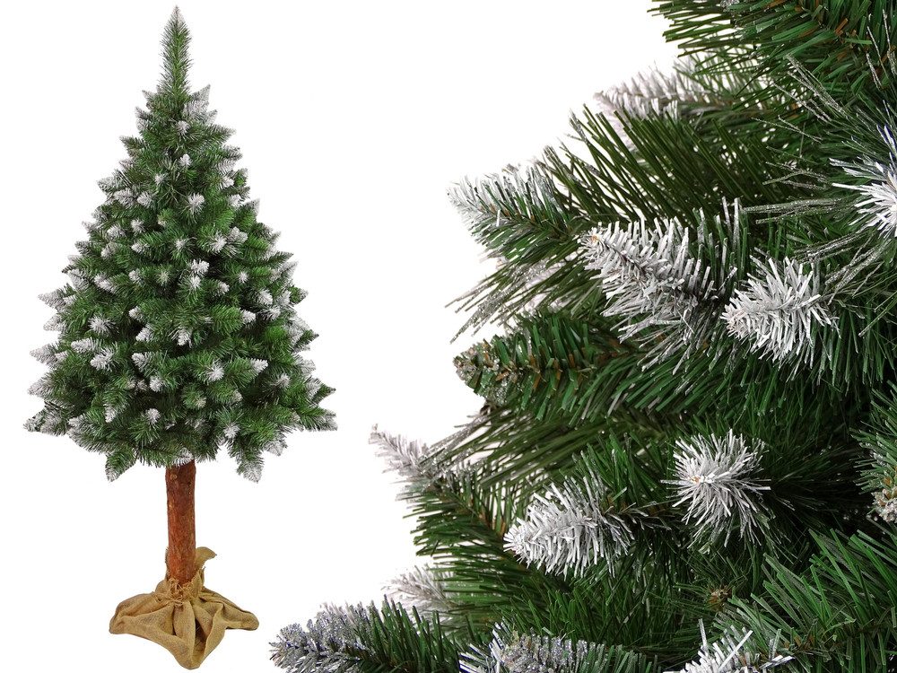 COIL Künstlicher Weihnachtsbaum Christbaum auf einem Stamm, Kunstbaum, Diamant-kiefer, Schnee, Prämie, Keine Dekorationen